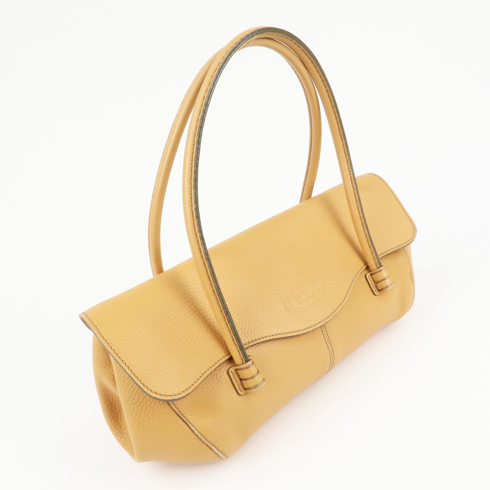 TOD’S Leather One-shoulder Bag Shoulder Bag Hand Bag Brown Used