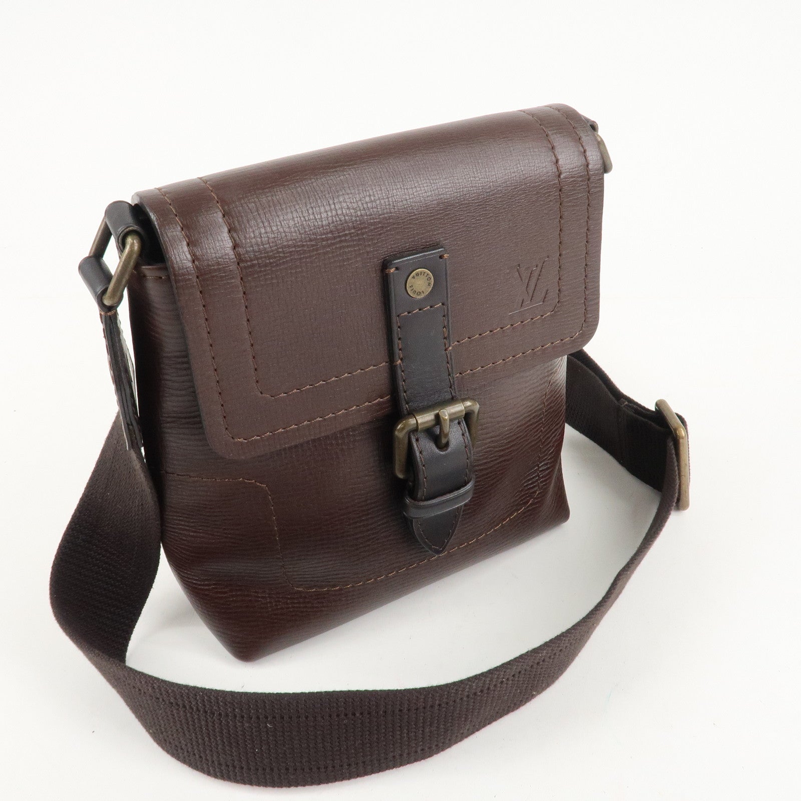 Louis Vuitton Utah Yuma Shoulder Bag Cafe Brown M92995 Used