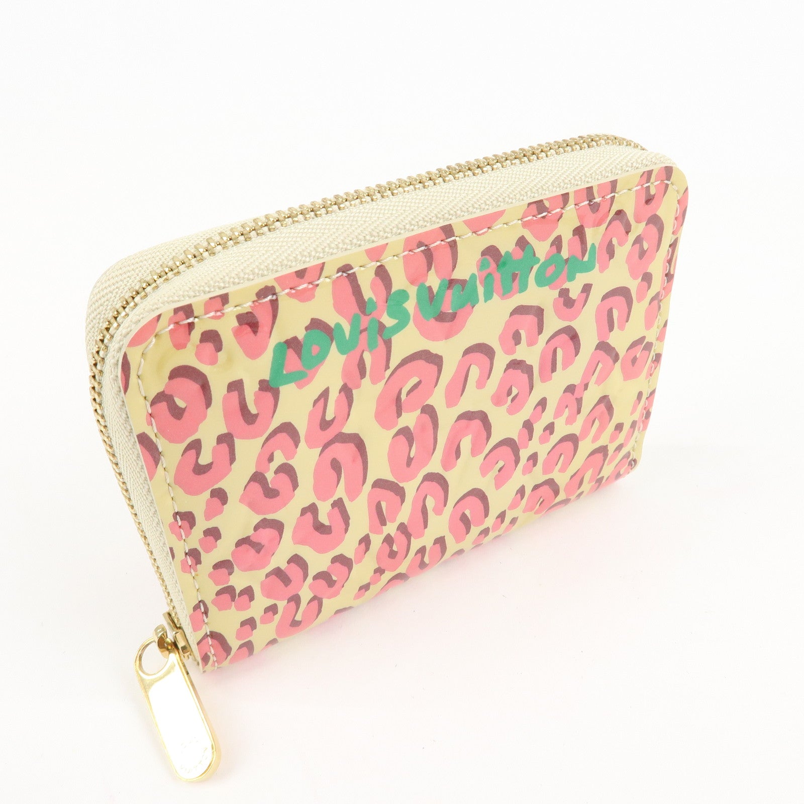 Louis Vuitton Monogram Vernis Leopard Zippy Coin Purse M91484 Used