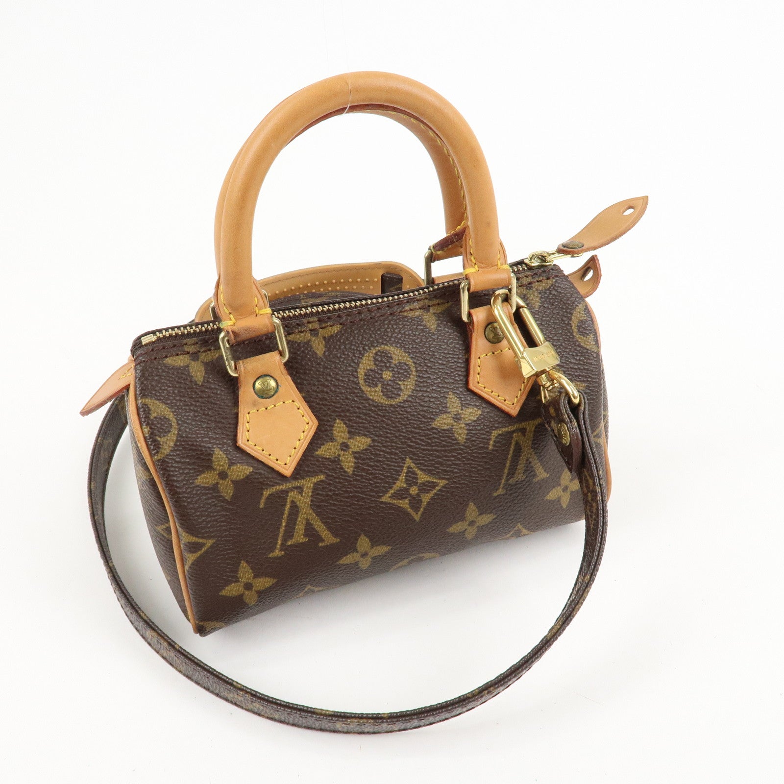 Louis Vuitton Monogram Mini Speedy & Strap M41534 J75010 Used