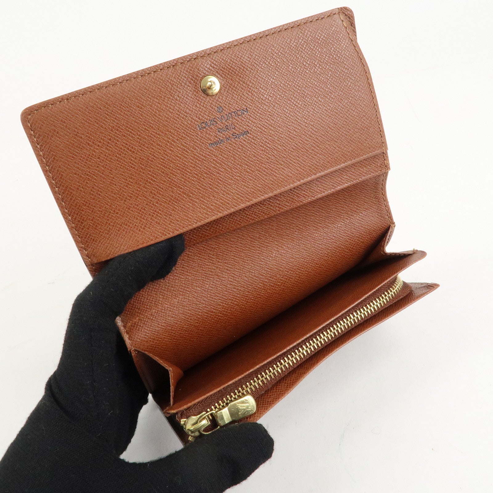 Louis Vuitton Monogram Set of 3 Wallet Brown M61730 M61215 Used