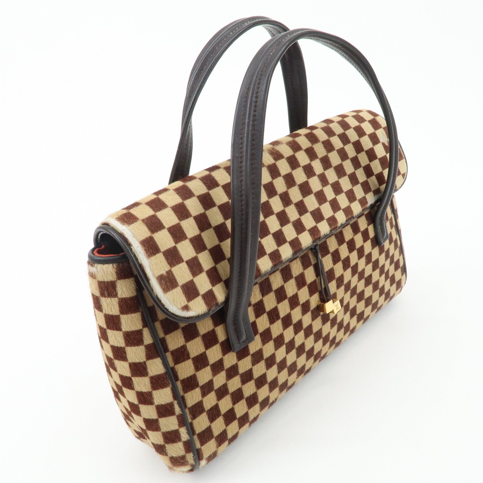 Louis Vuitton Damier Sauvage Lion Hand Bag Beige Brown M92131 Used