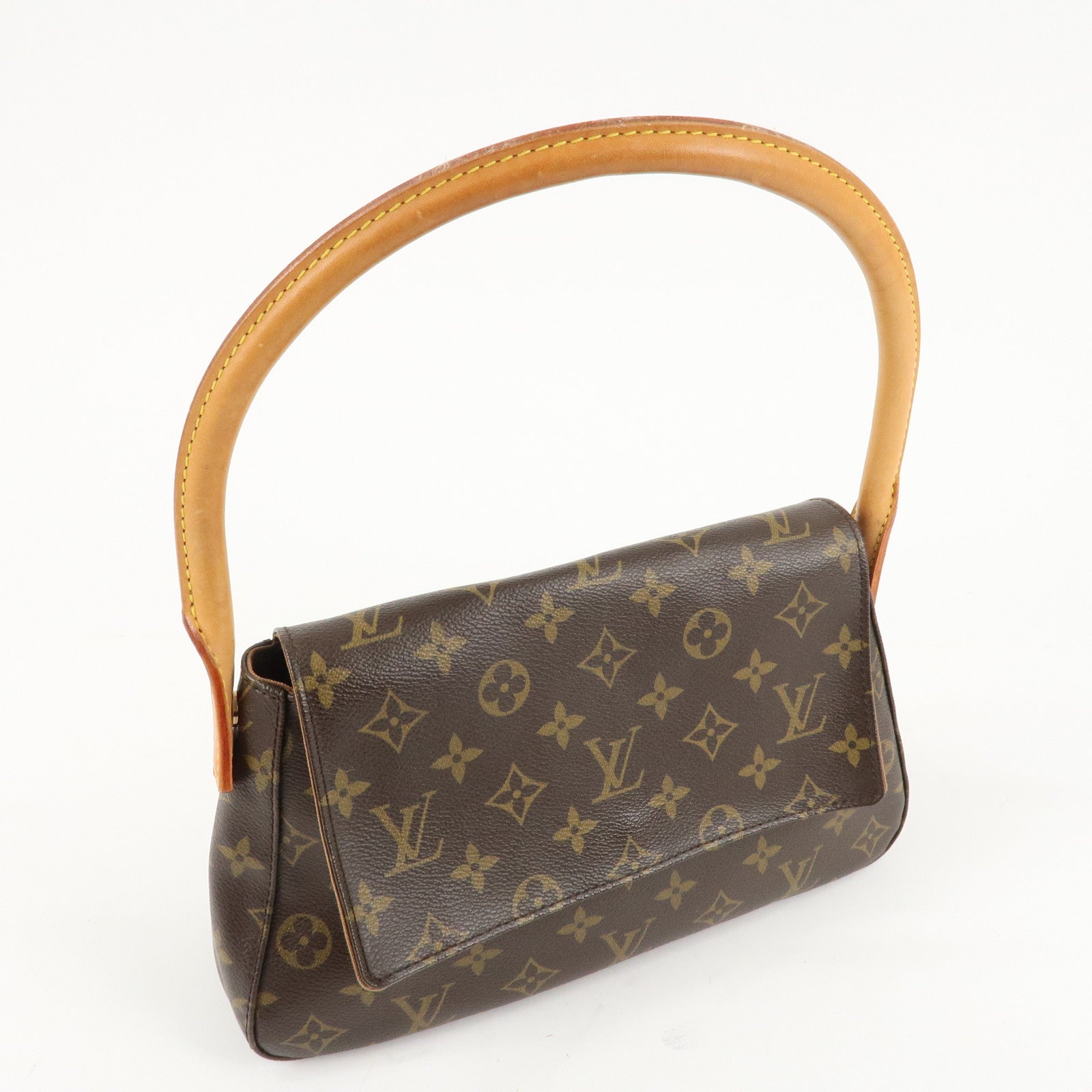 Louis Vuitton Monogram Mini Looping Shoulder Bag Hand Bag M51147 Used