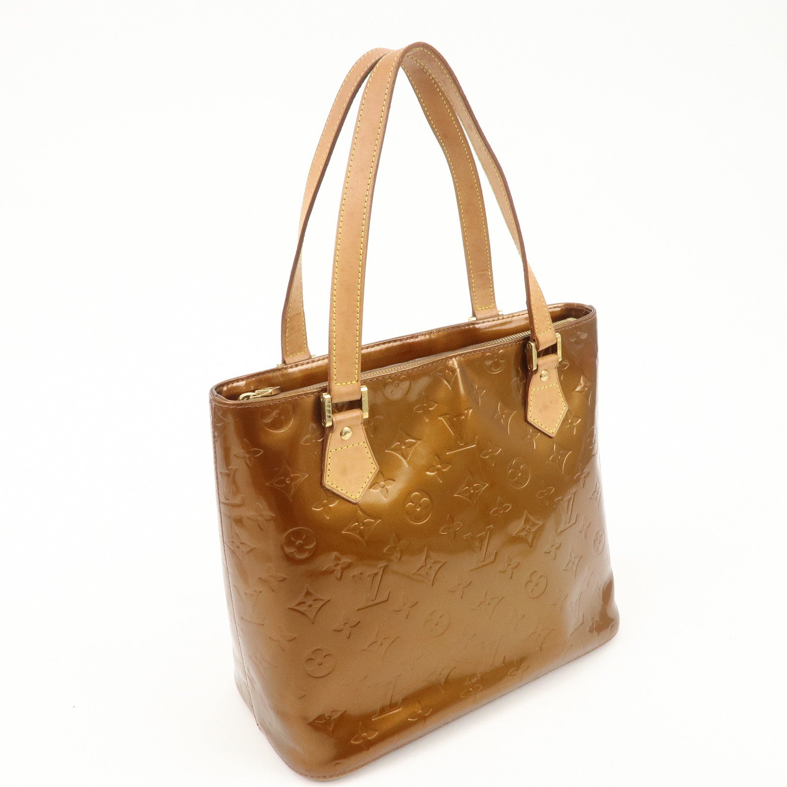 Louis Vuitton Monogram Vernis Houston Tote Bag Bronze M91122 Used