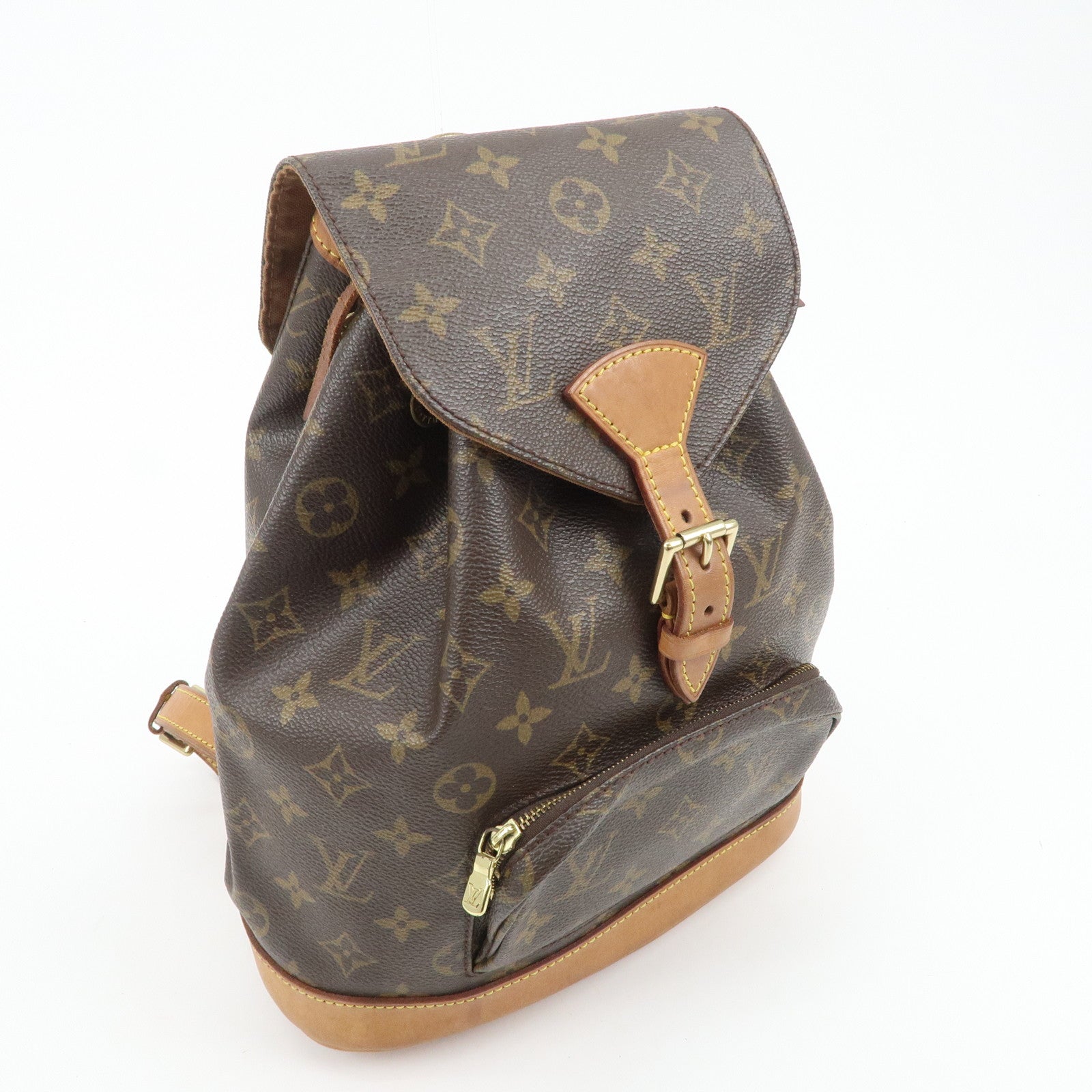 Louis Vuitton Monogram Montsouris MM Back Pack Bag M51136 Used