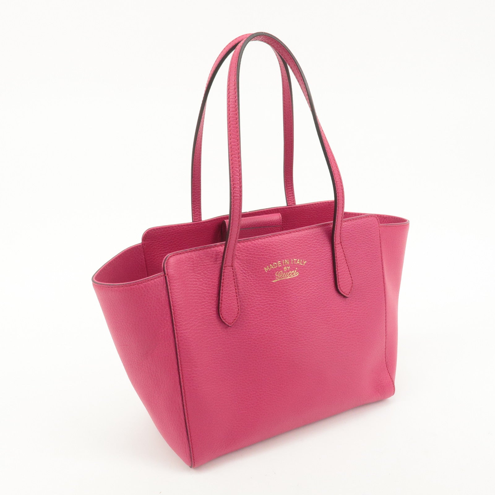 GUCCI Swing Canvas Leather Tote bag Hand Bag Pink 354408 Used