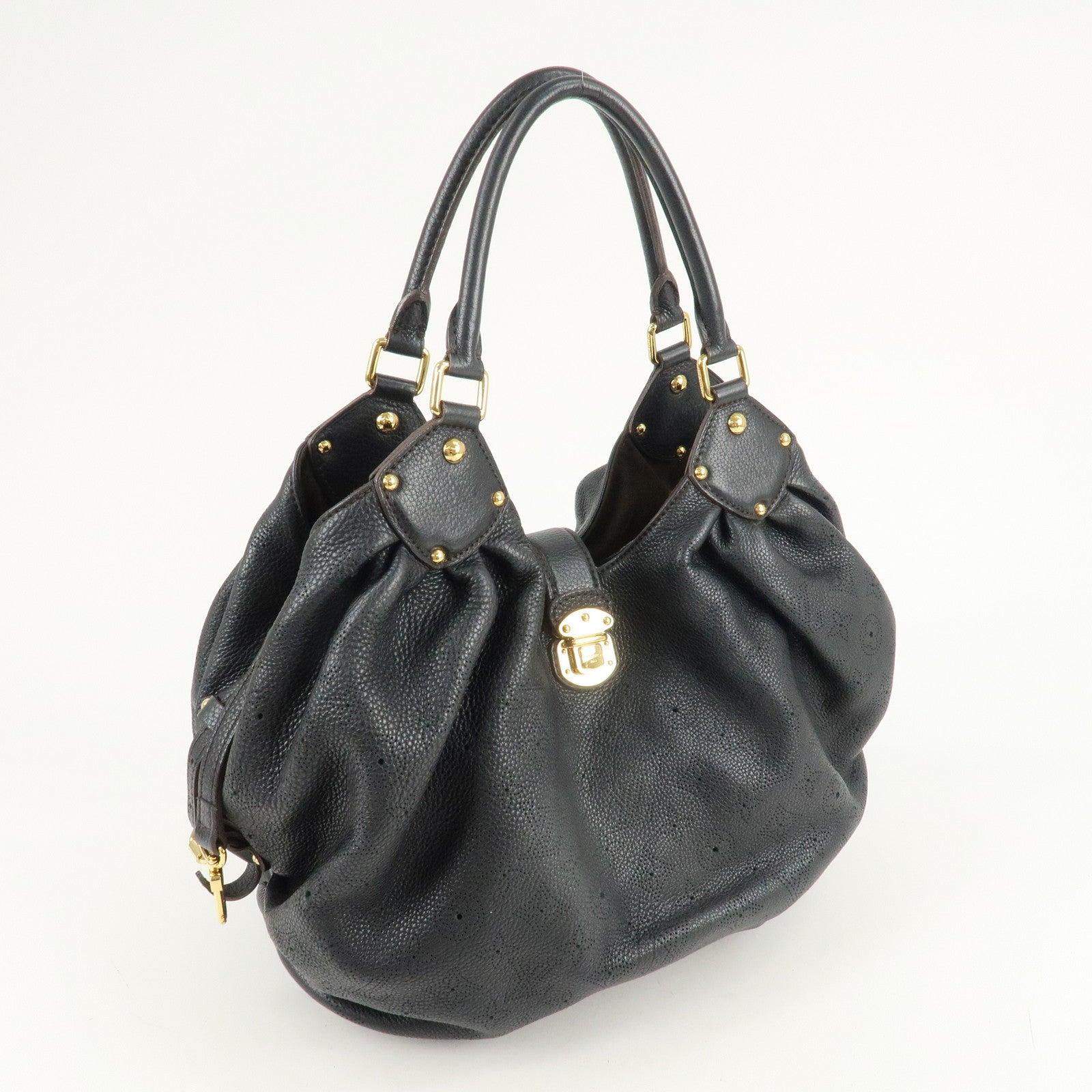 Louis Vuitton Monogram Mahina L Leather Hand Bag M93441 Used