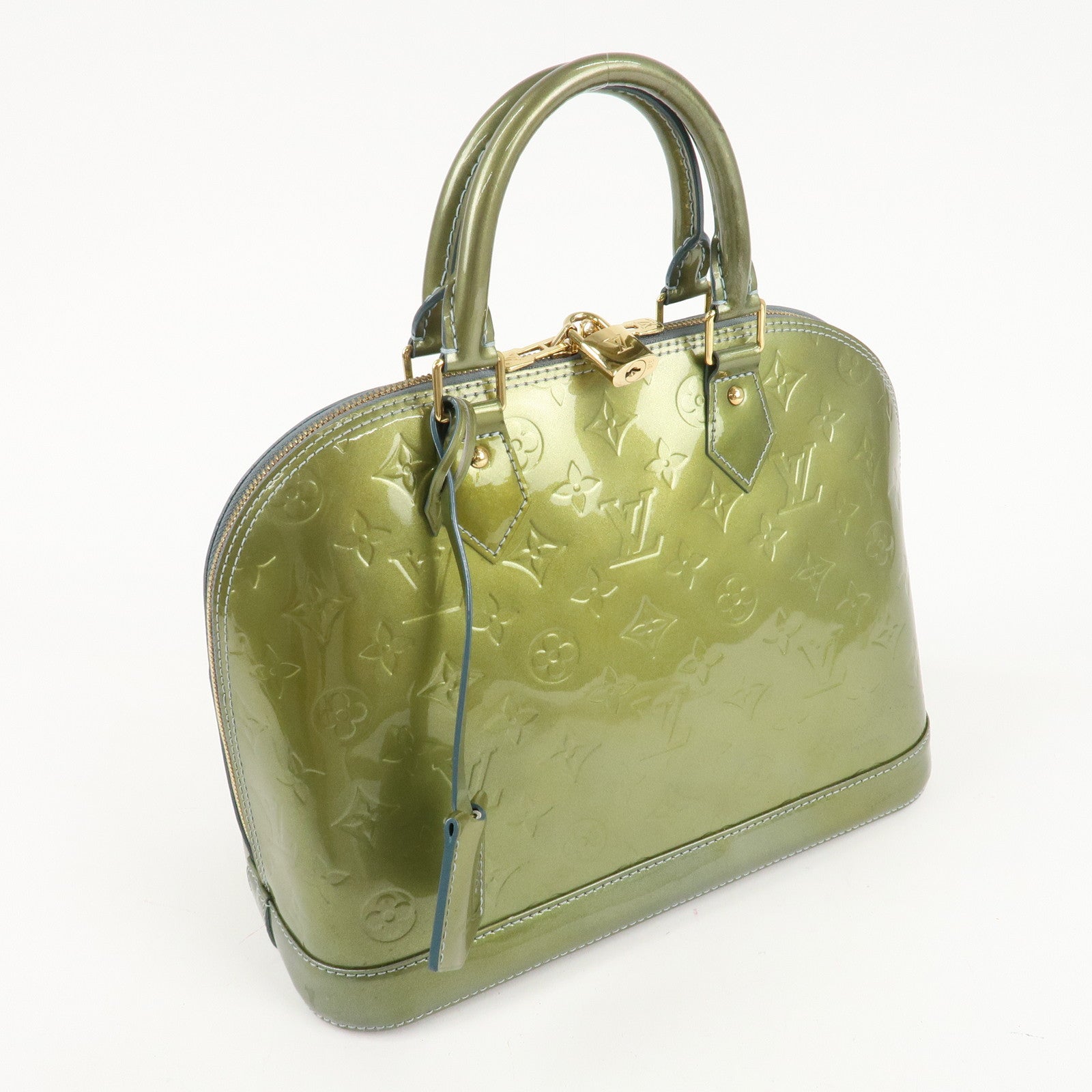 Louis Vuitton Monogram Vernis Alma PM Hand Bag Gris M91613 Used
