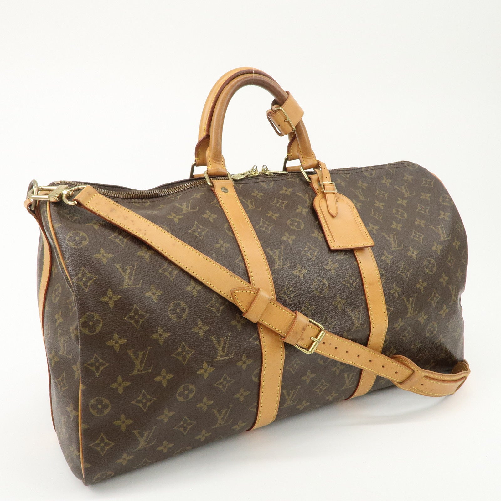 Louis Vuitton Monogram Keep All Bandouliere 50 Boston Bag M41416 Used