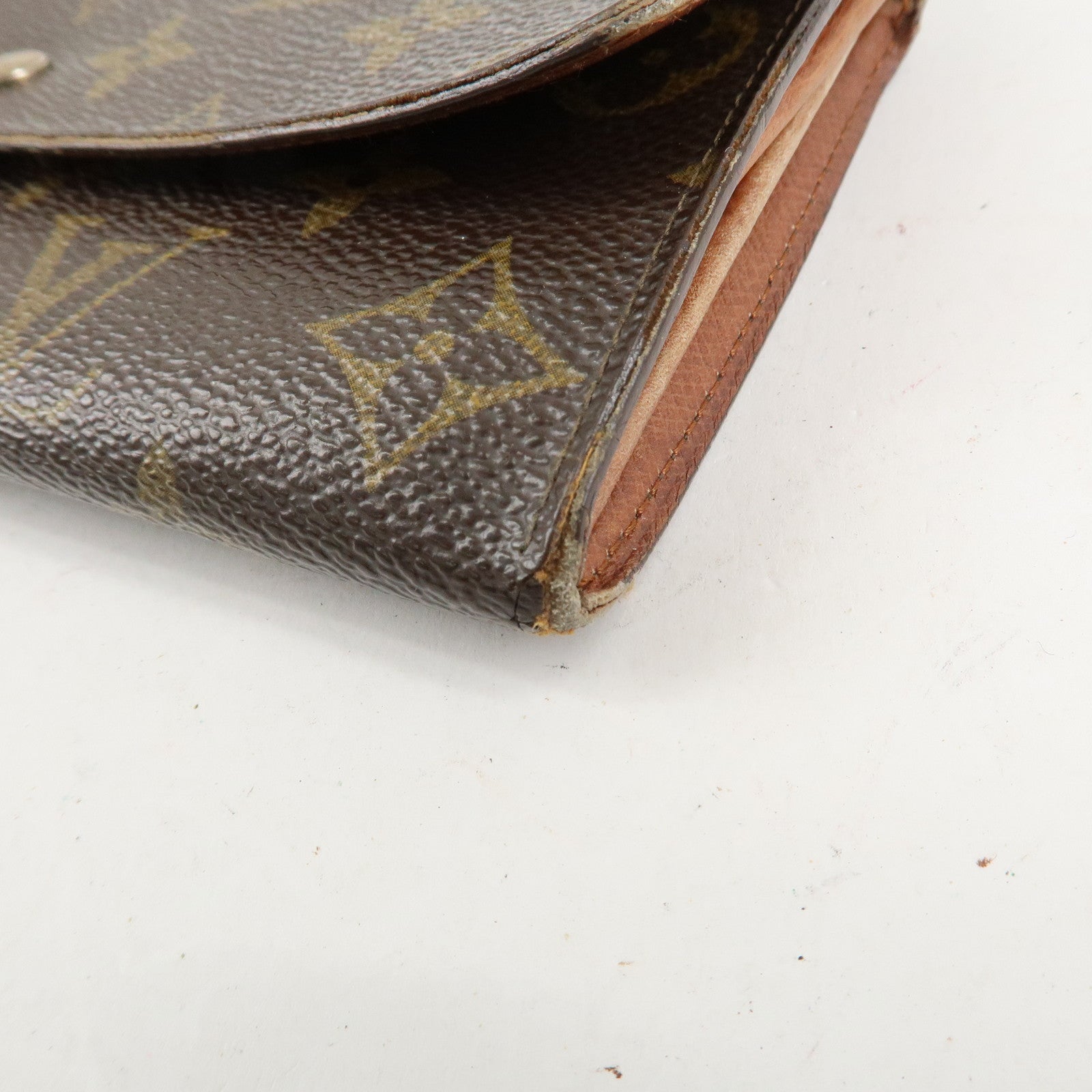 Louis Vuitton Monogram Set of 2 Long Wallet Brown M61723 Used