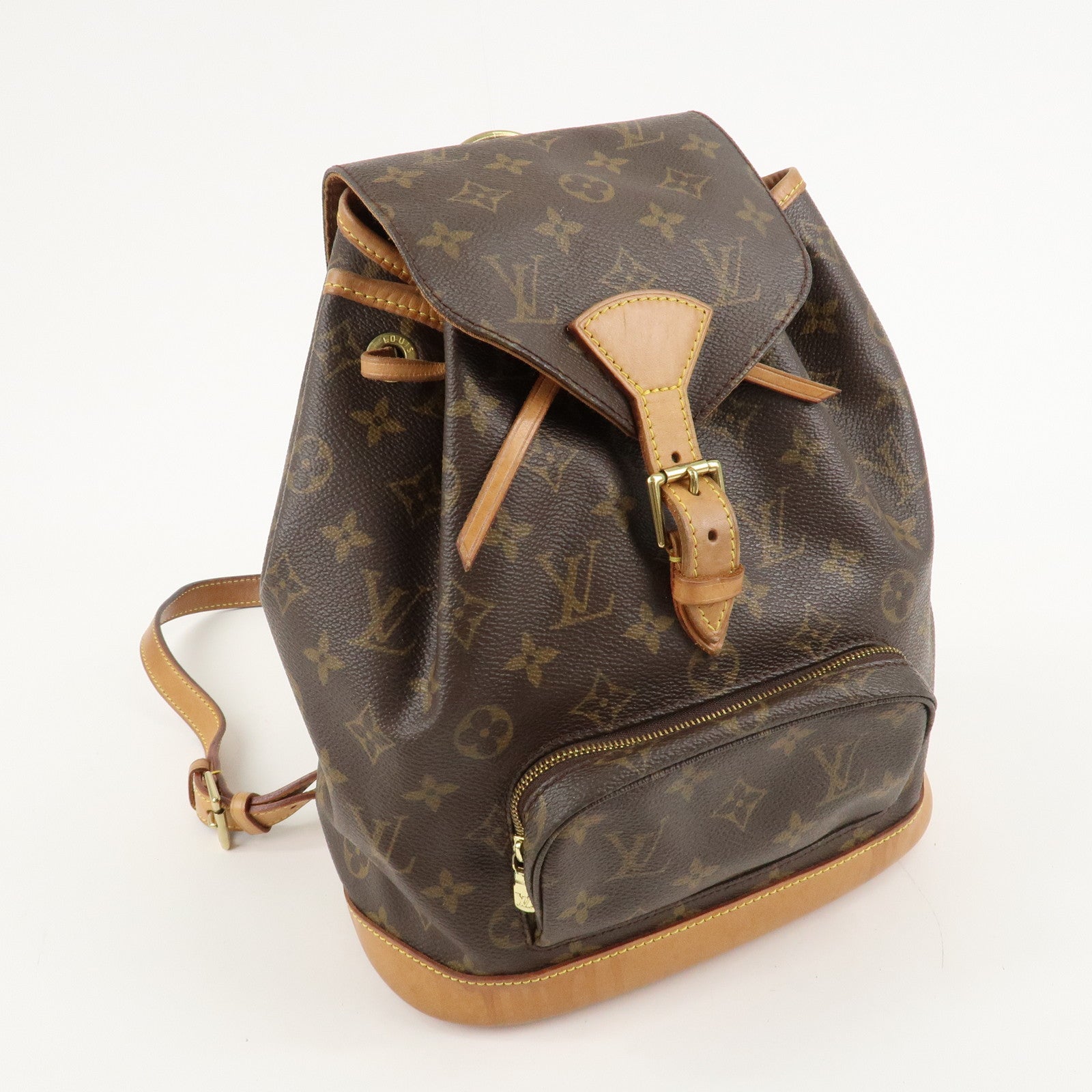 Louis Vuitton Monogram Montsouris MM Back Pack Bag M51136 Used