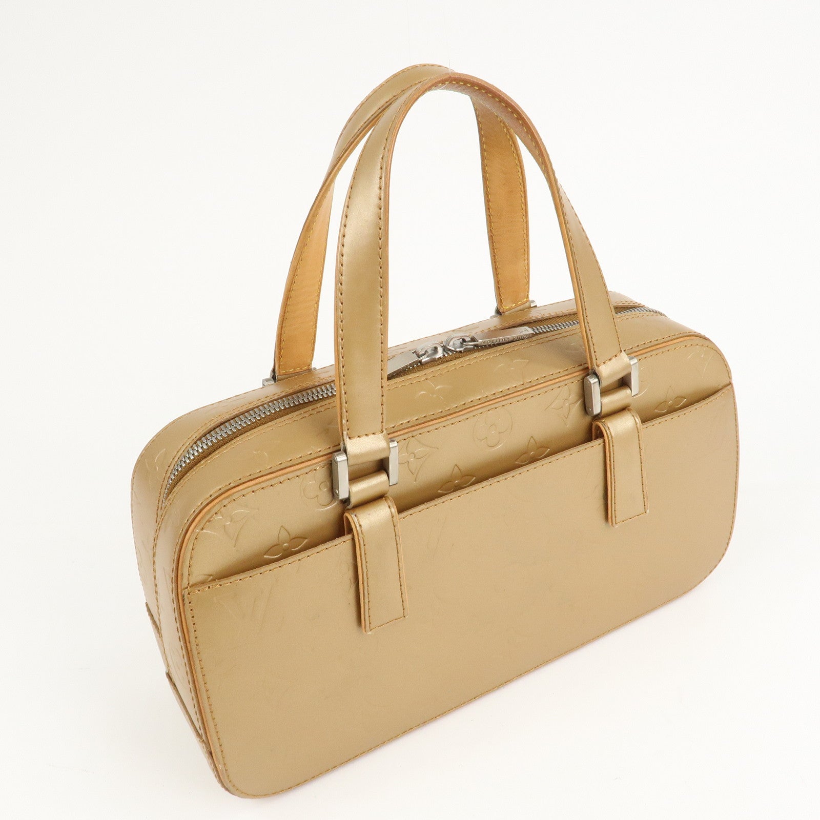 Louis Vuitton Monogram Matte Shelton Hand Bag Ambre M55177 Used