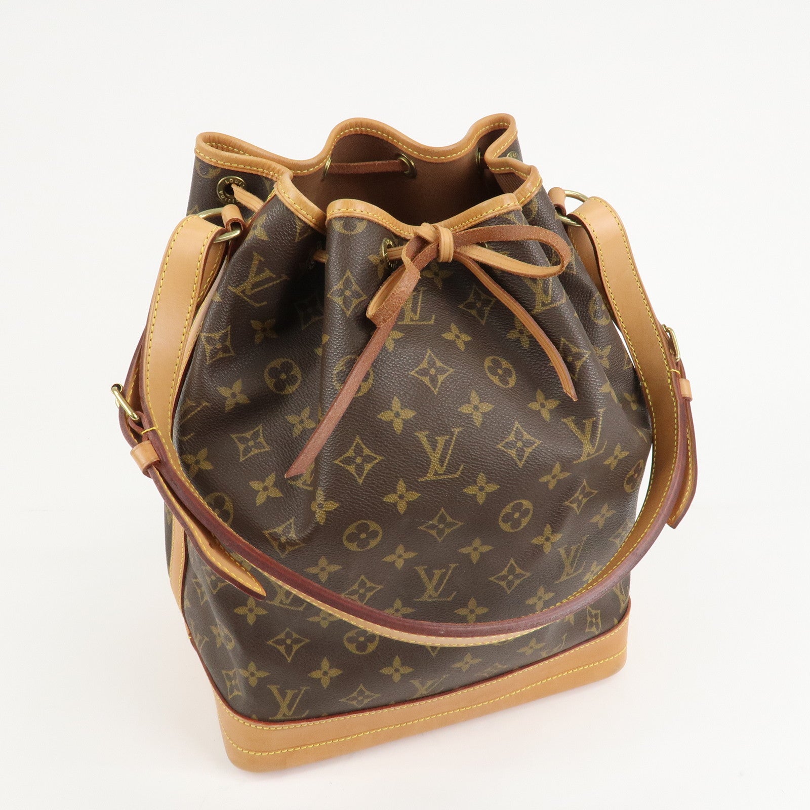 Louis Vuitton Monogram Noe Shoulder Bag Hand Bag Brown M42224 Used