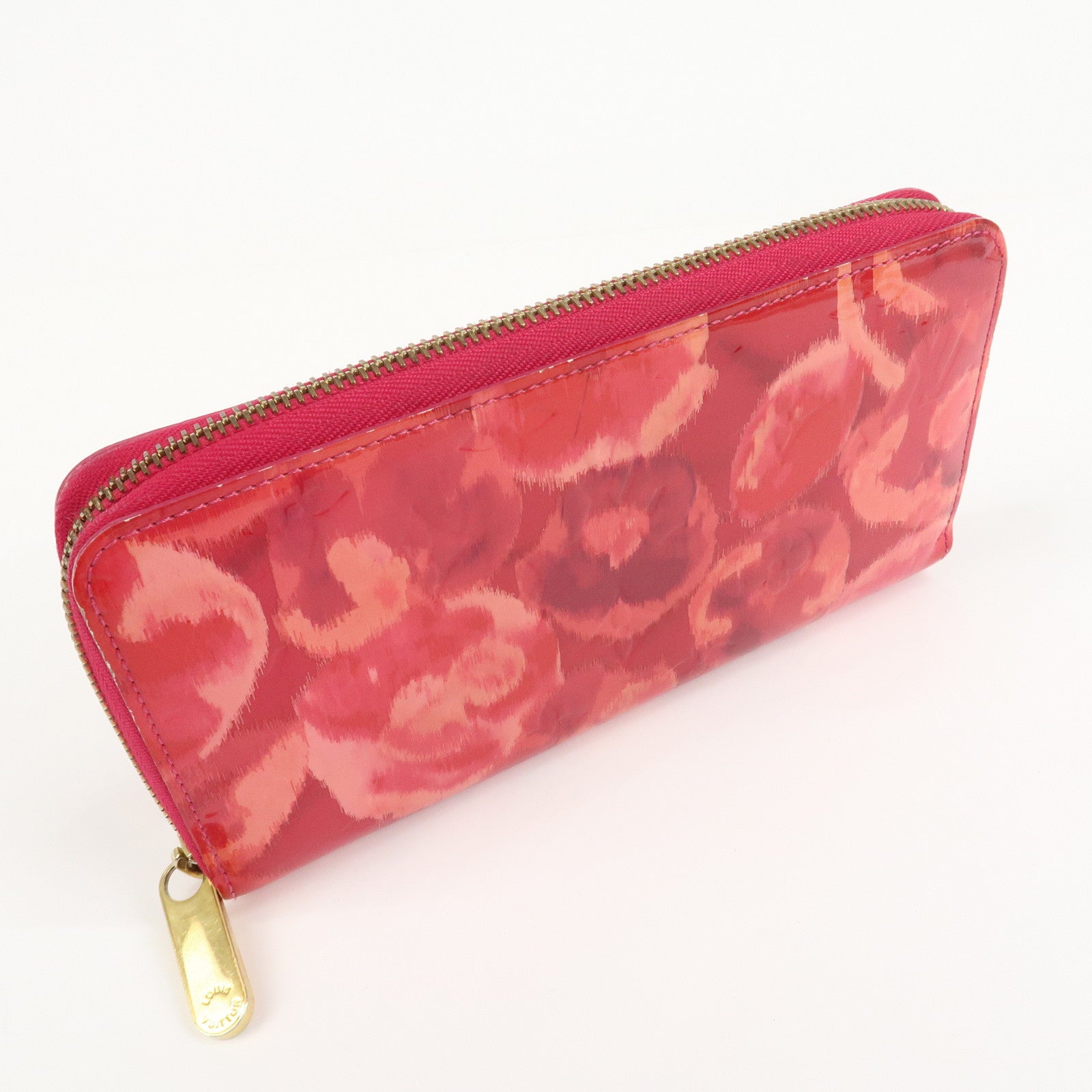 Louis Vuitton Monogram Vernis Ikat Flower Zippy Wallet M90019 Used