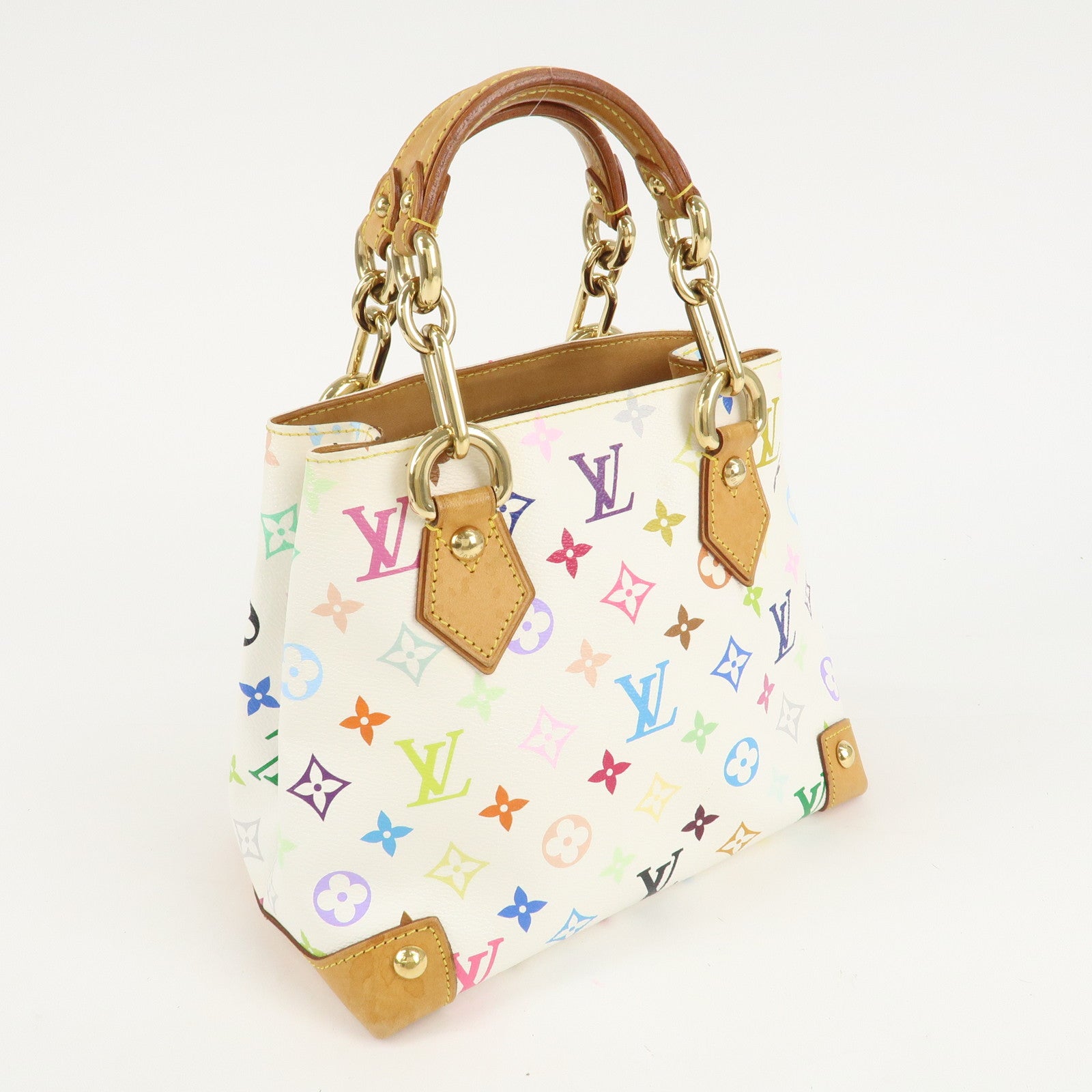 Louis Vuitton Monogram Multicolor Audra Hand Bag Blanc M40047 Used