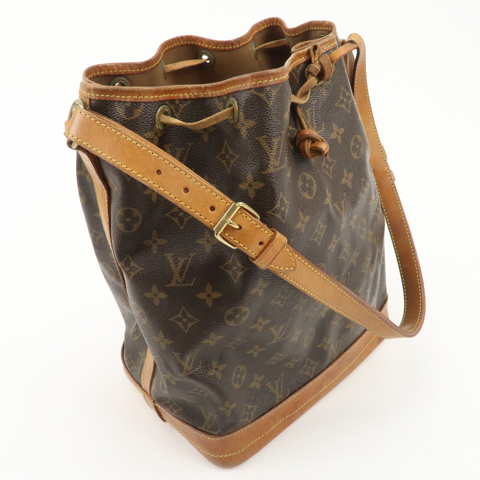 Louis Vuitton Monogram Noe Shoulder Bag Hand Bag Brown M42224 Used