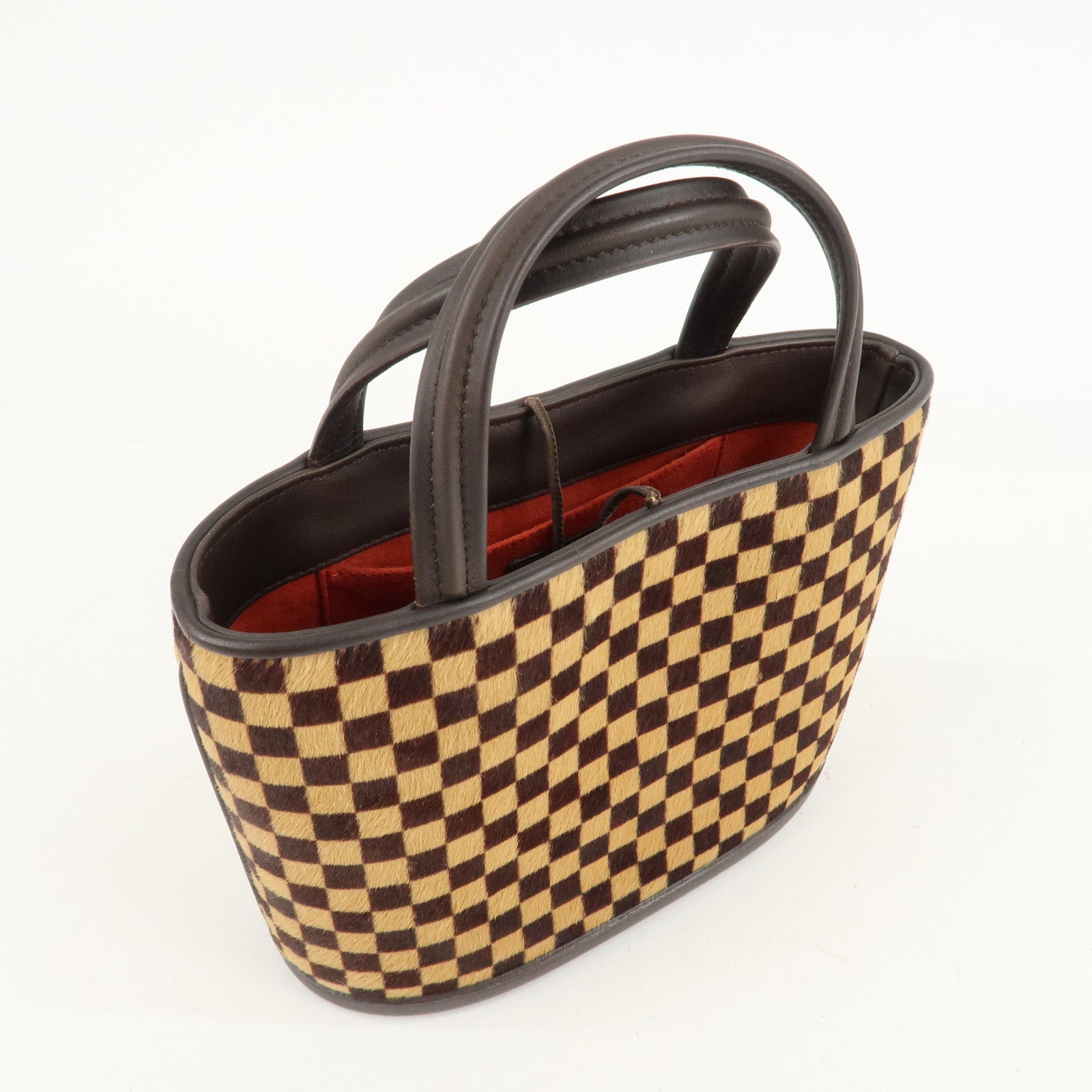 Louis Vuitton Damier Sauvage Impala Hand Bag Beige Brown M92133 Used