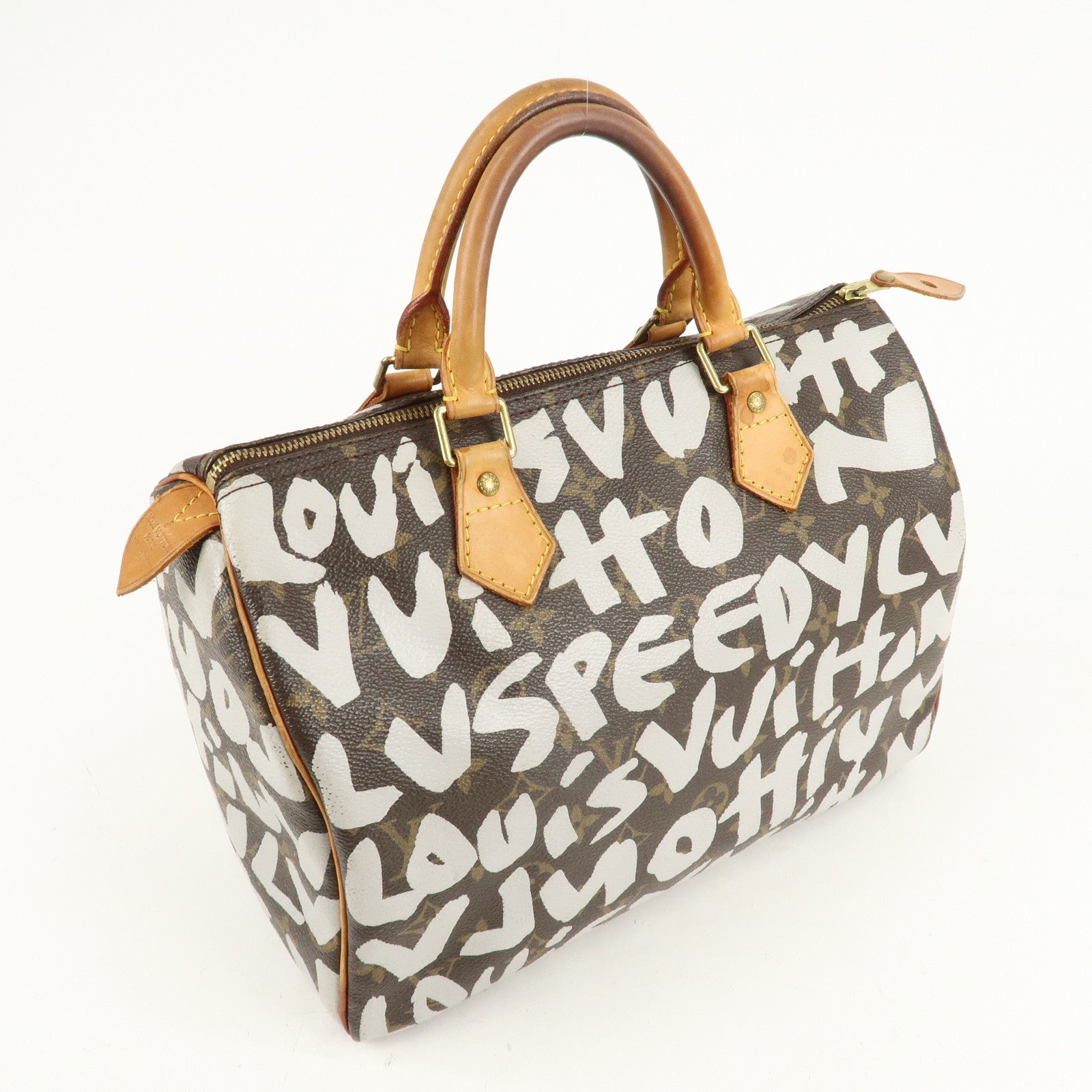 Louis Vuitton Monogram Graffiti Speedy 30 Boston Bag M92195 Used