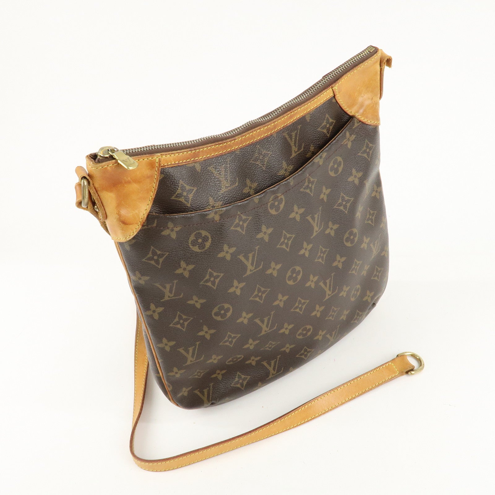 Louis Vuitton Monogram Odeon MM Shoulder Bag Brown M56389 Used