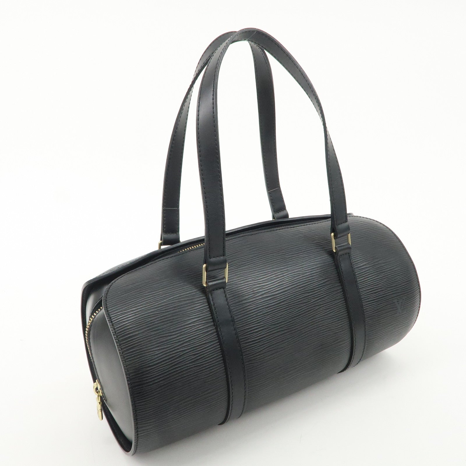 Louis Vuitton Epi Soufflot & Pouch Hand Bag Noir Black M52862 Used