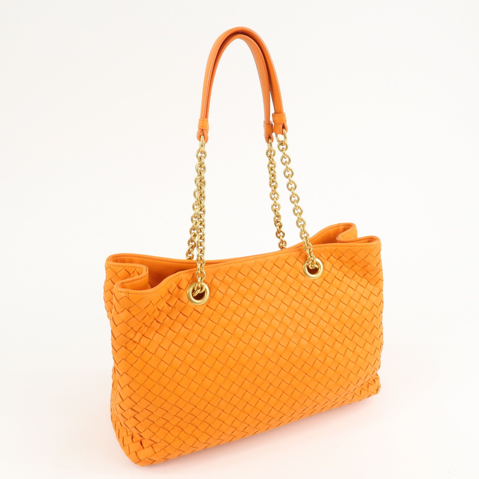 BOTTEGA VENTA Intrecciato Leather Shoulder Bag Hand Bag 428052 Used