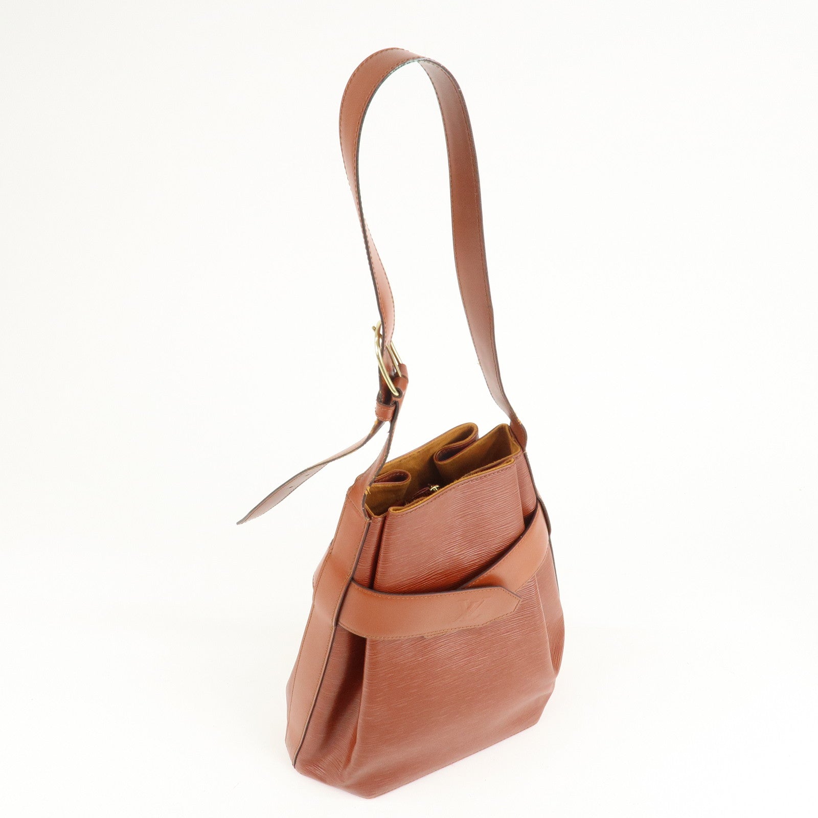 Louis Vuitton Epi Sac D'epaule GM Bucket Bag Kenya Brown M80193 Used