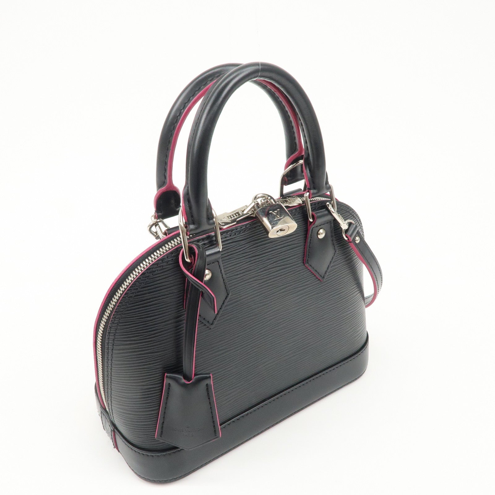 Louis Vuitton Epi Alma BB 2Way Shoulder Bag Noir Pink M54160 Used