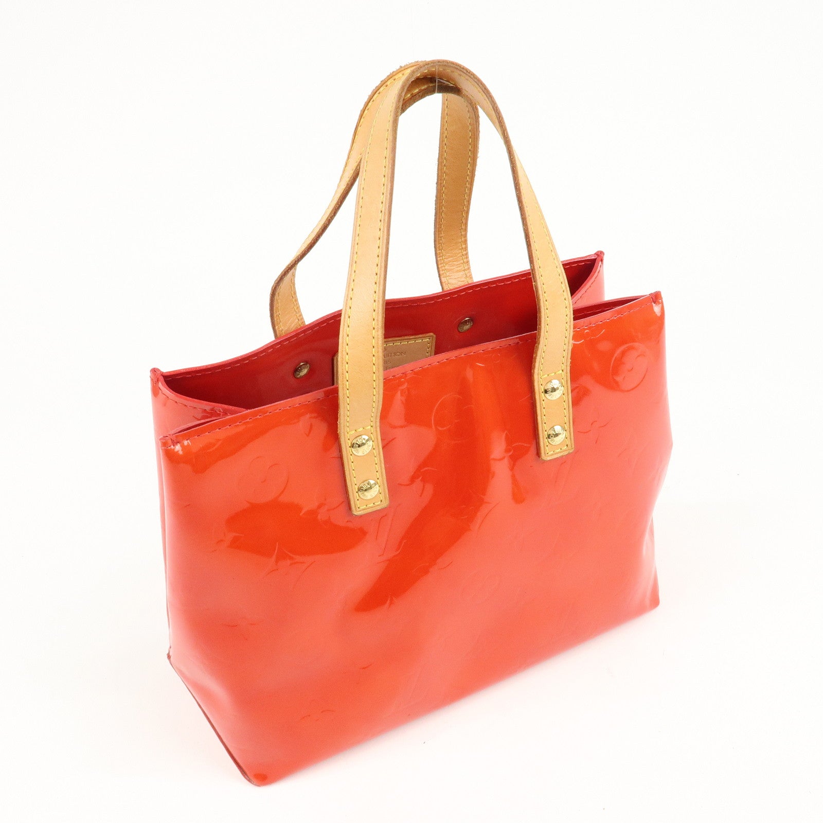 Louis Vuitton Monogram Vernis Lead PM Hand Bag M91088 Rouge Used