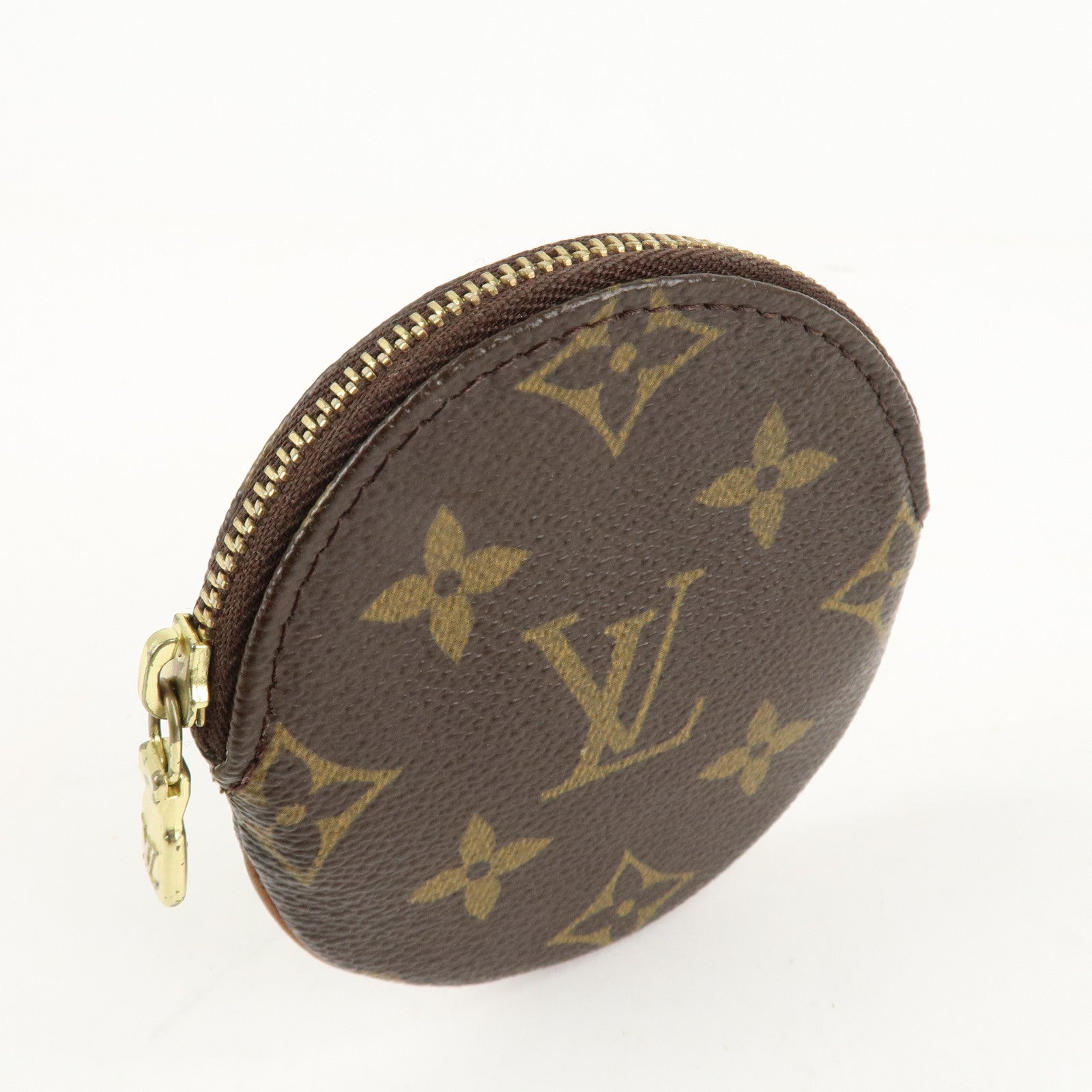 Louis Vuitton Monogram Porte Monnaie Rond Coin Case M61926 Used