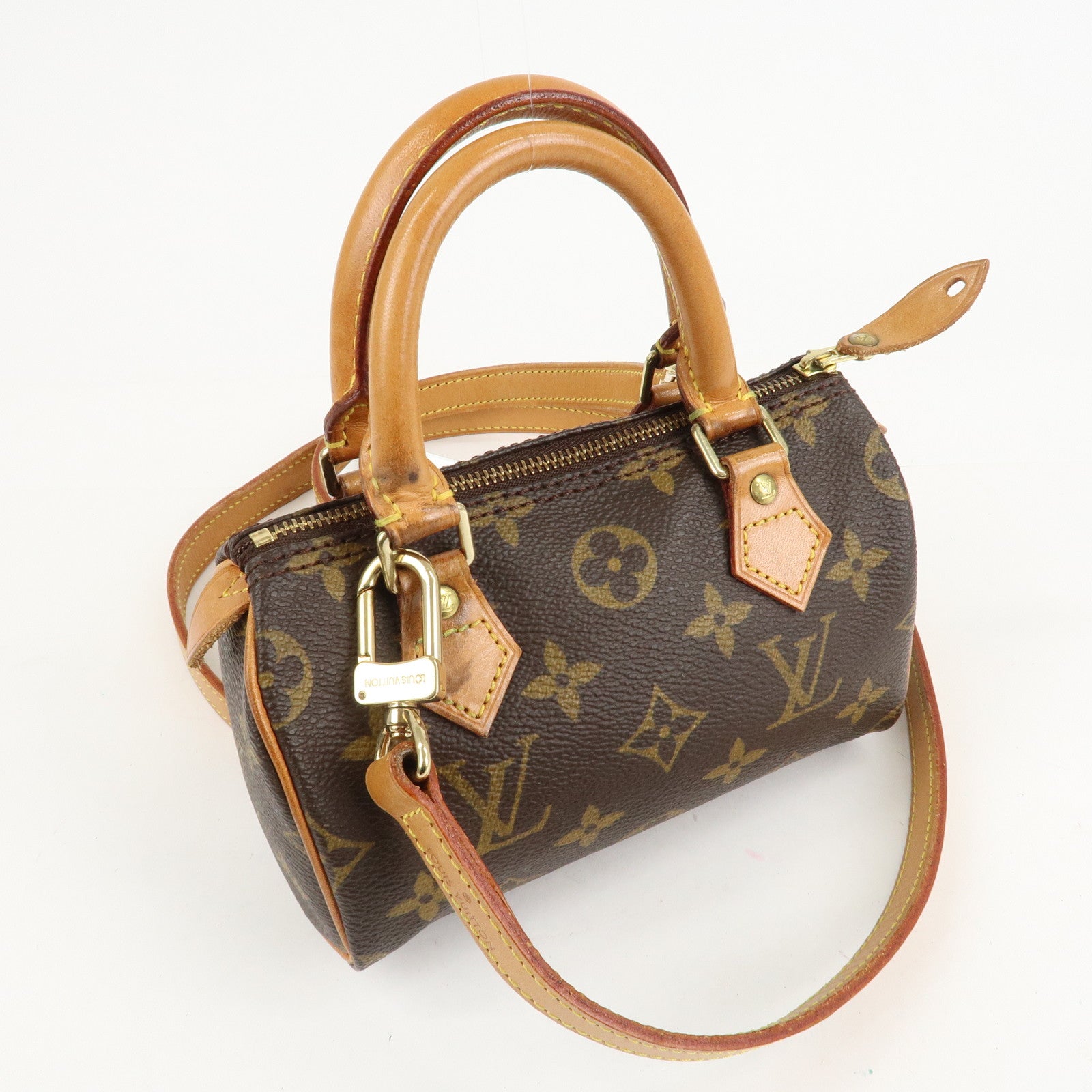 Louis Vuitton Monogram Mini Speedy & Strap M41534 J75010 Used