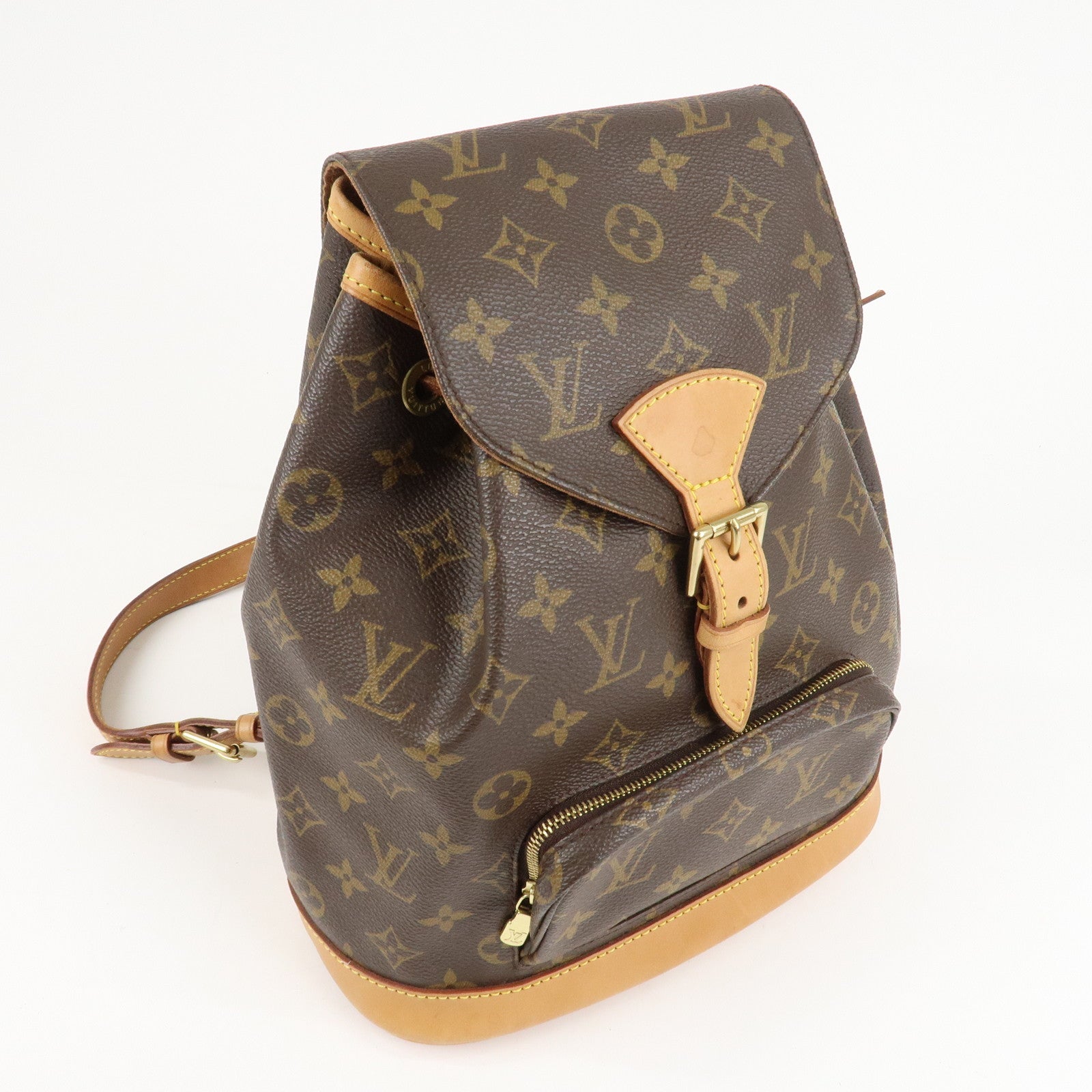 Louis Vuitton Monogram Montsouris MM Back Pack Bag M51136 Used