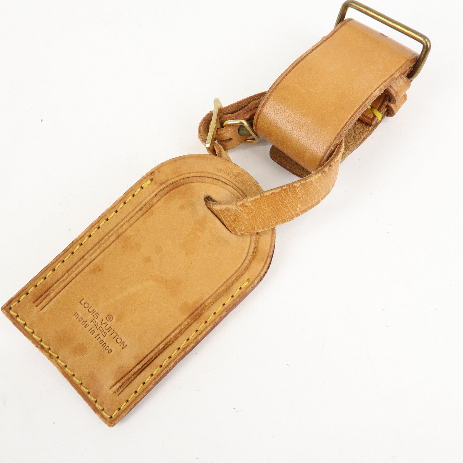 Louis Vuitton Set of 10 Leather Name Tag & Poignet Natural Used