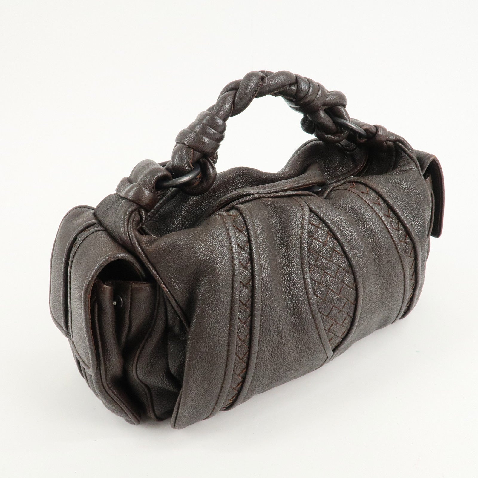 BOTTEGA VENETA Intrecciato Leather Shoulder Bag 179309 Used