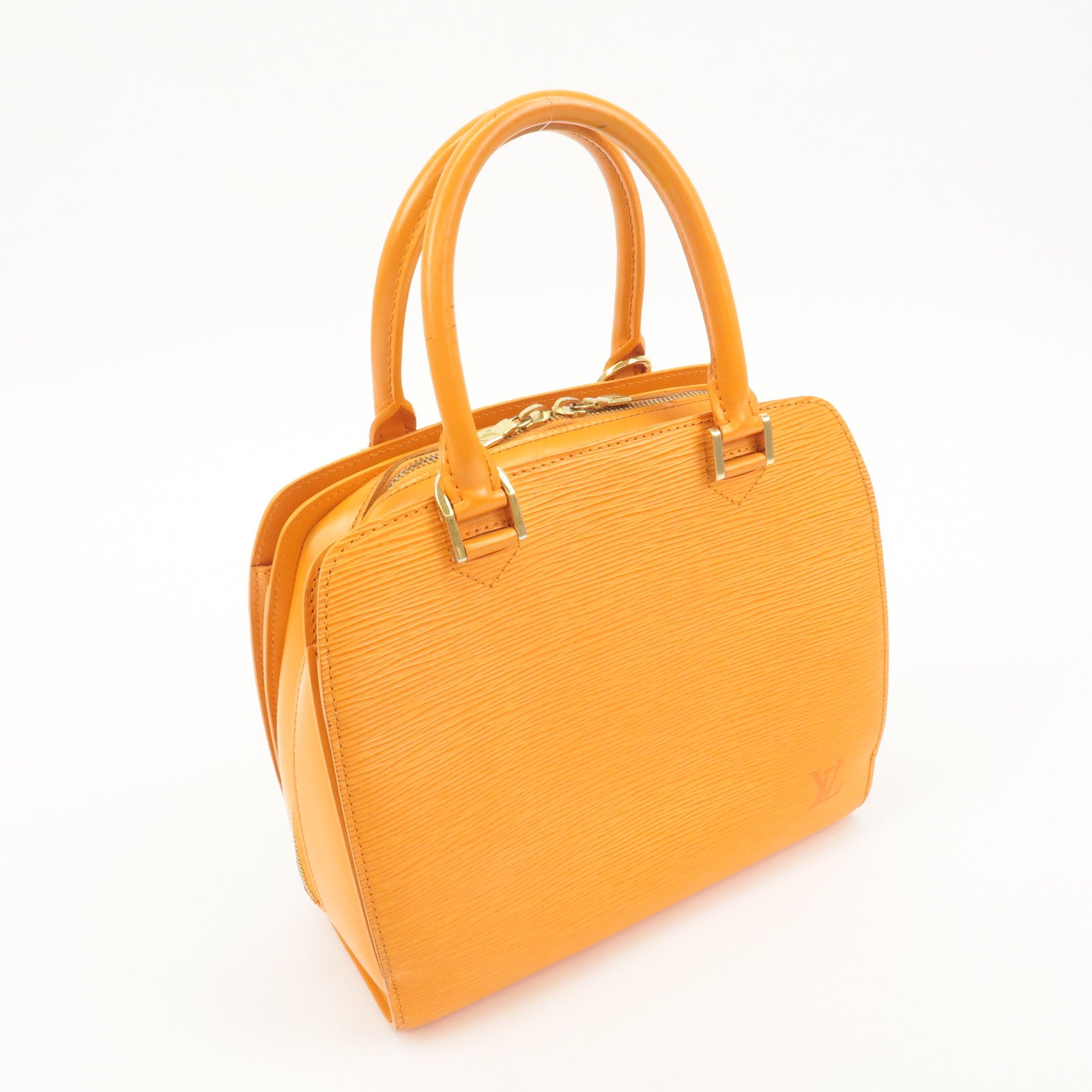 Louis Vuitton Epi Pont Neuf Hand Bag Mandarin Orange M5205H Used