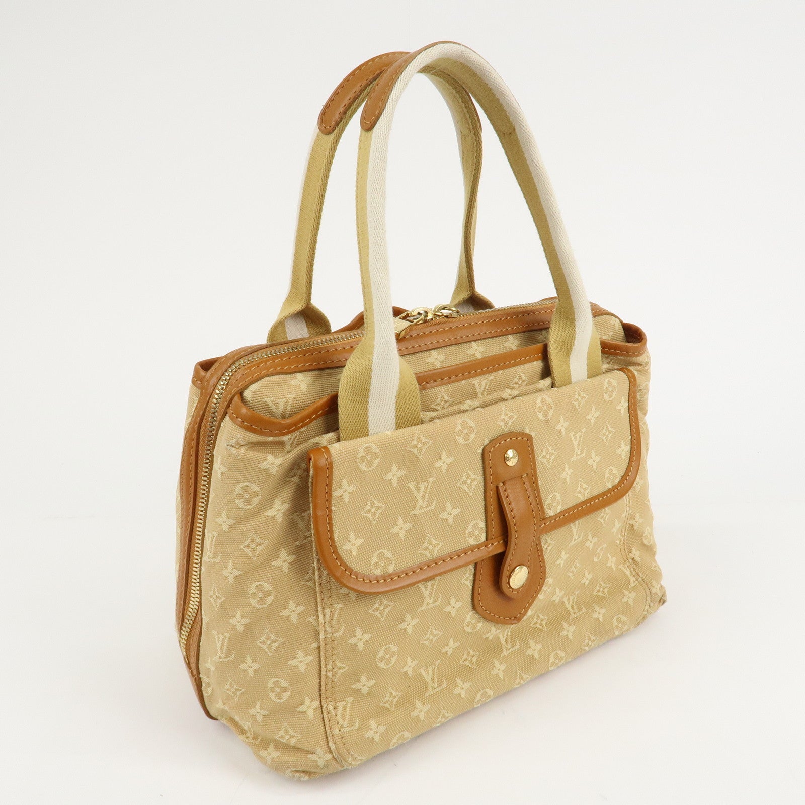 Louis Vuitton Monogram Mini Sac Mary Kate Hand Bag Beige M92508 Used
