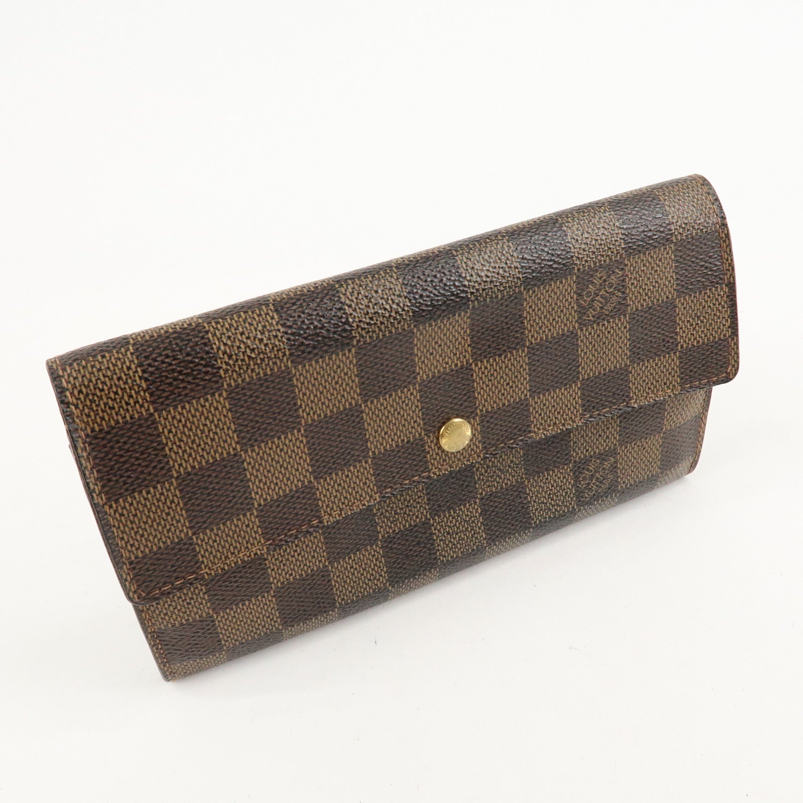 Louis Vuitton Damier Porte Monnaie Cult Credit Long Wallet N61724 Used