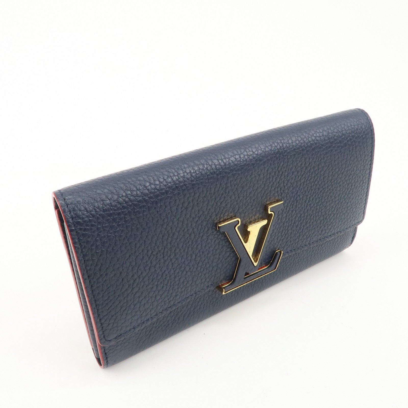 Louis Vuitton Portefeuille Capucines Long Wallet Navy M63739 Used