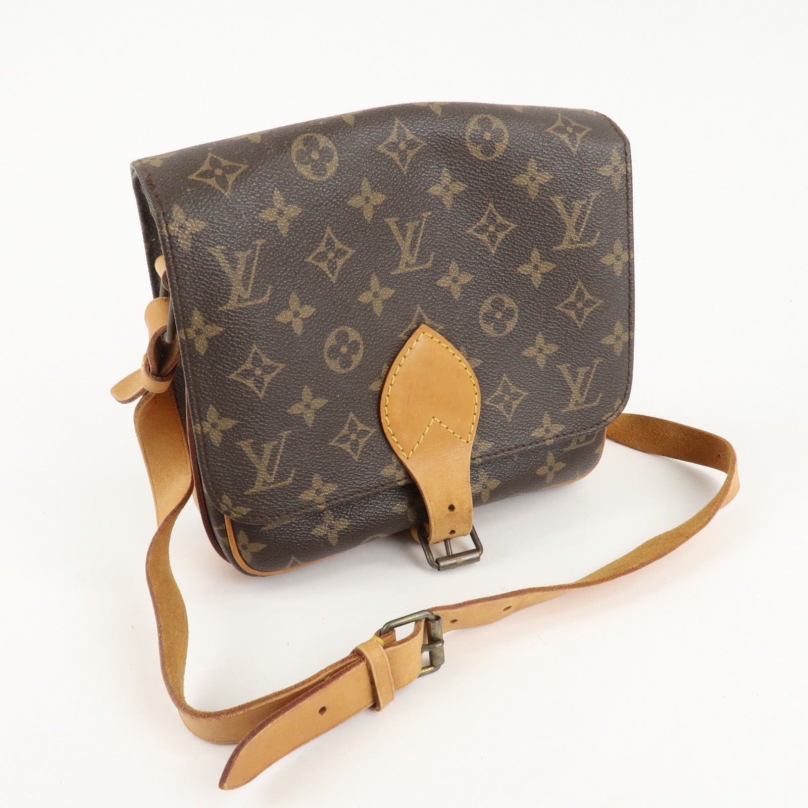 Louis Vuitton Monogram Cartouchiere 22 Shoulder Bag M51253 Used