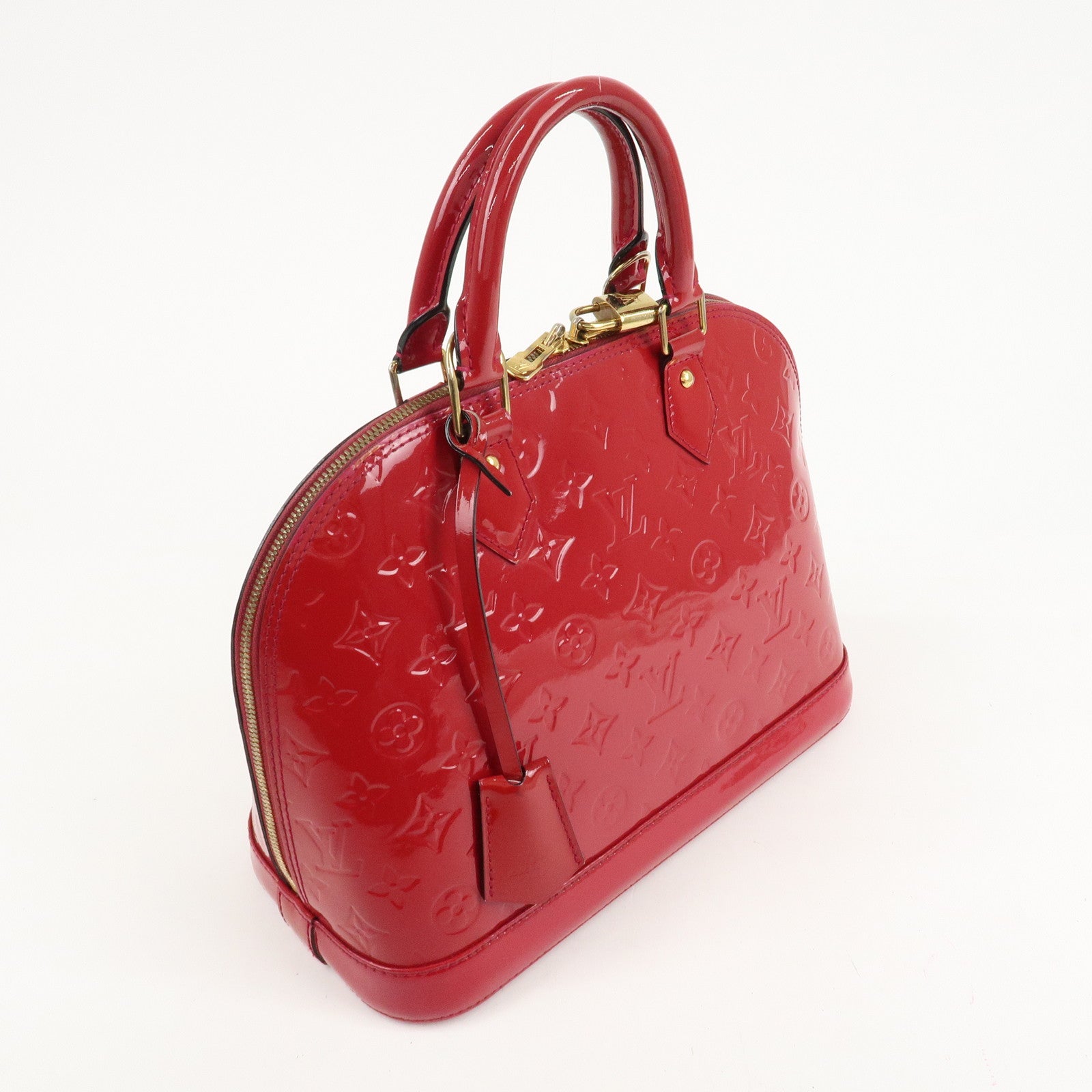 Louis Vuitton Monogram Vernis Alma PM Hand Bag Rose Indien M91770 Used