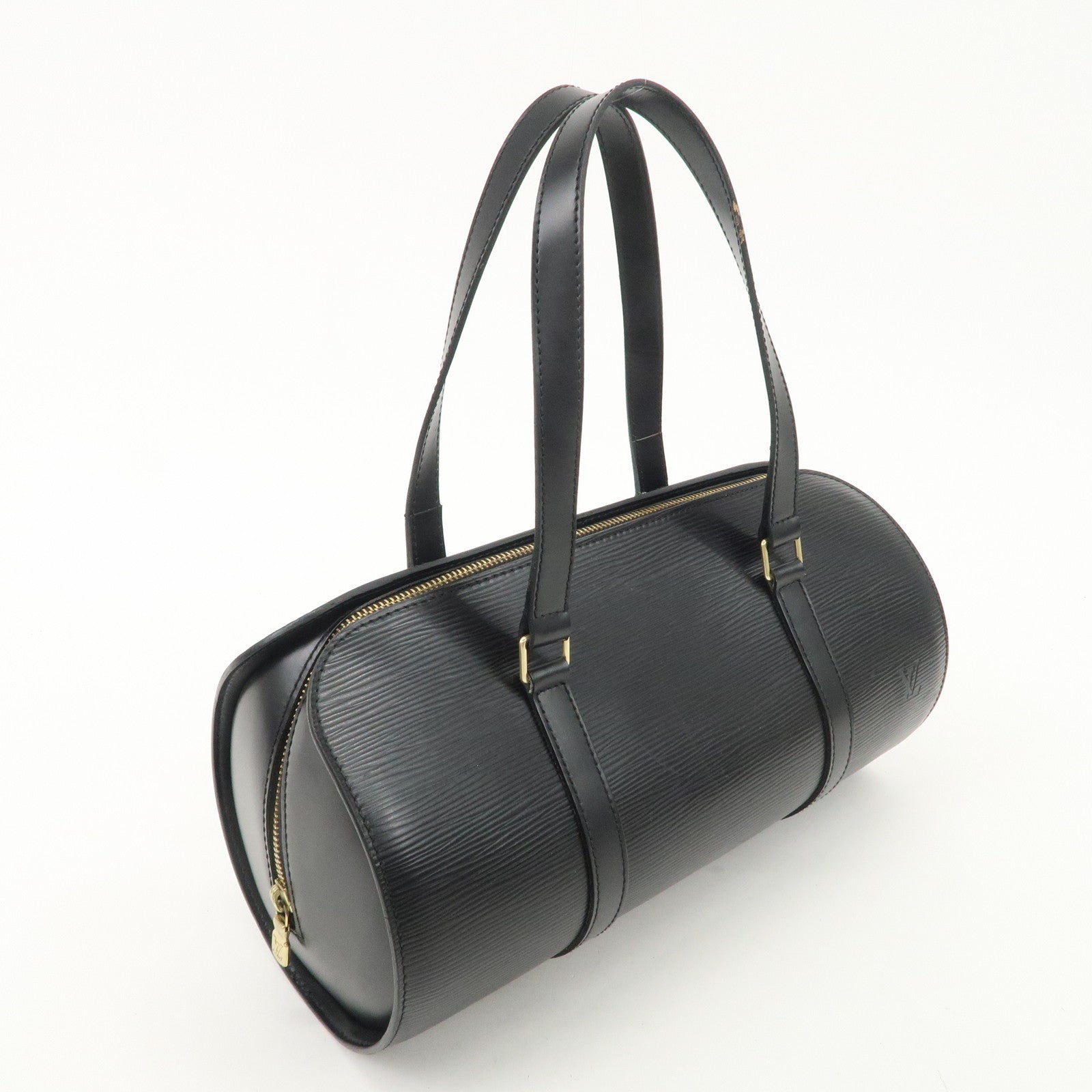 Louis Vuitton Epi Soufflot & Pouch Hand Bag Noir Black M52862 Used