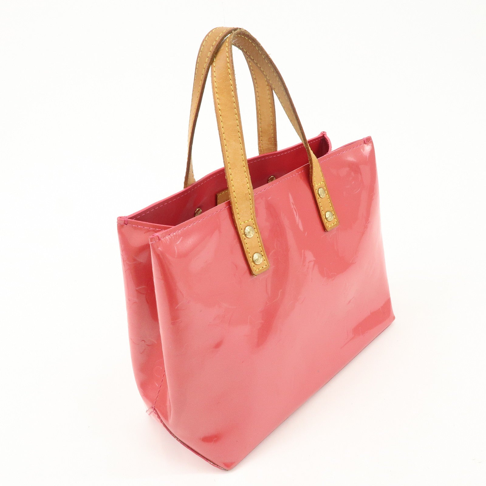 Louis Vuitton Monogram Vernis Lead PM Hand Bag Framboise M9132F Used