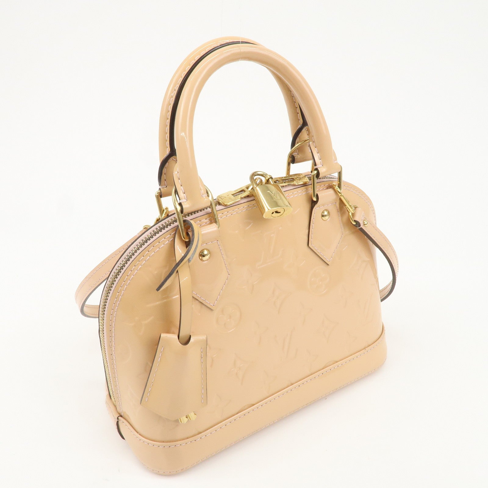 Louis Vuitton Monogram Vernis Alma BB Rose Angelique M90064 Used