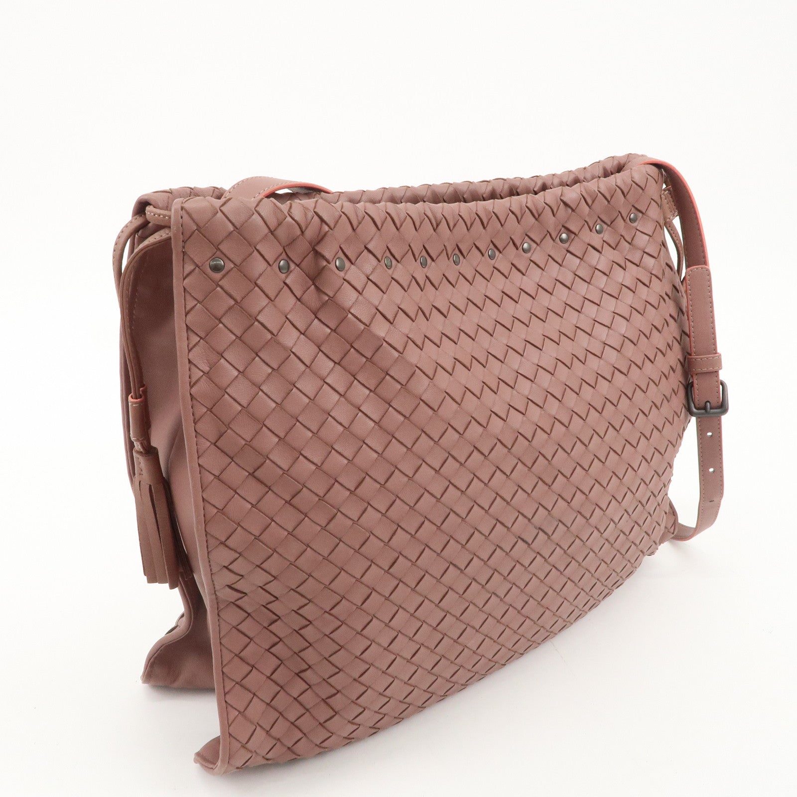 BOTTEGA VENETA Intrecciato Leather Shoulder Bag 323765 Used
