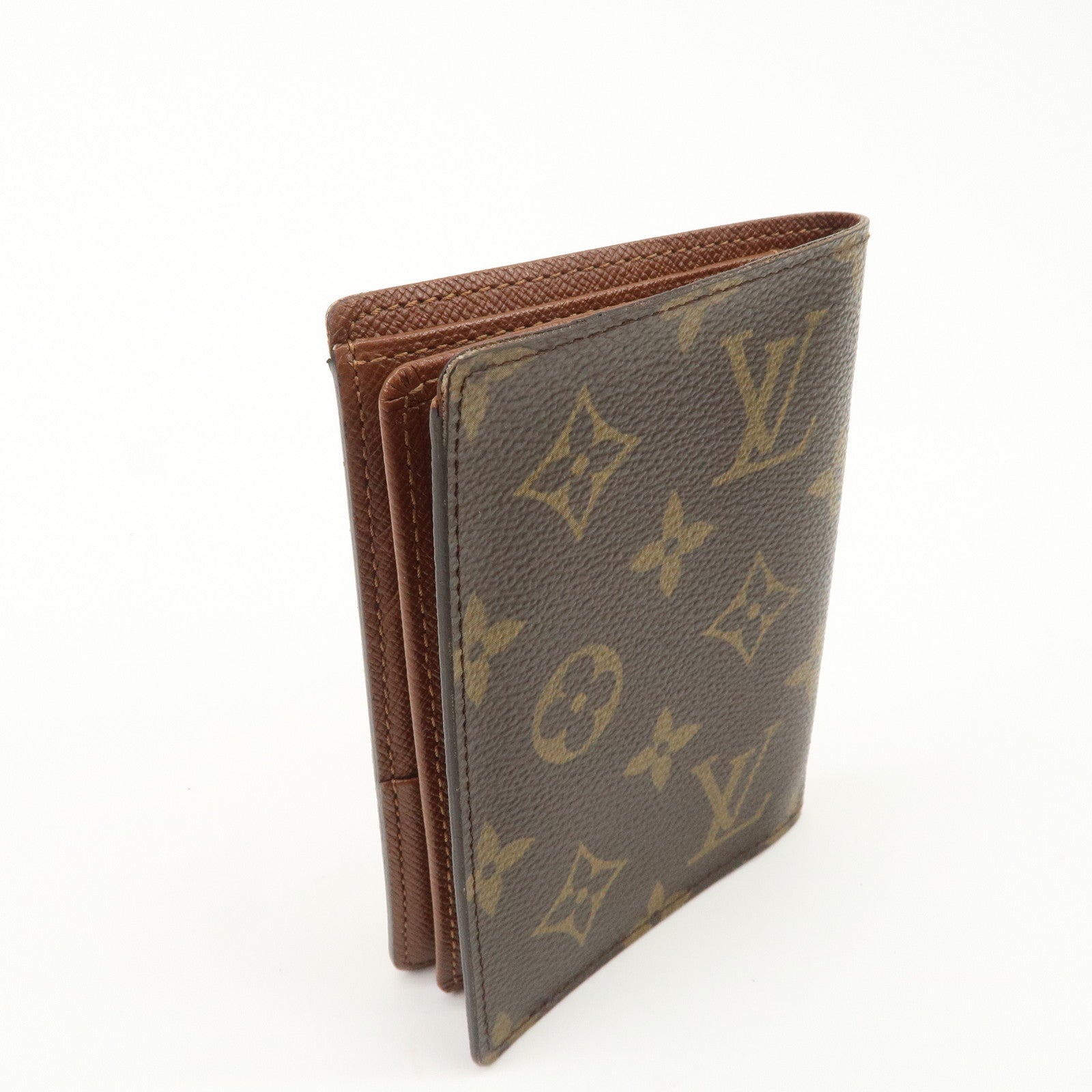 Louis Vuitton Monogram Tri- Fold Card Case Brown M61731 Used