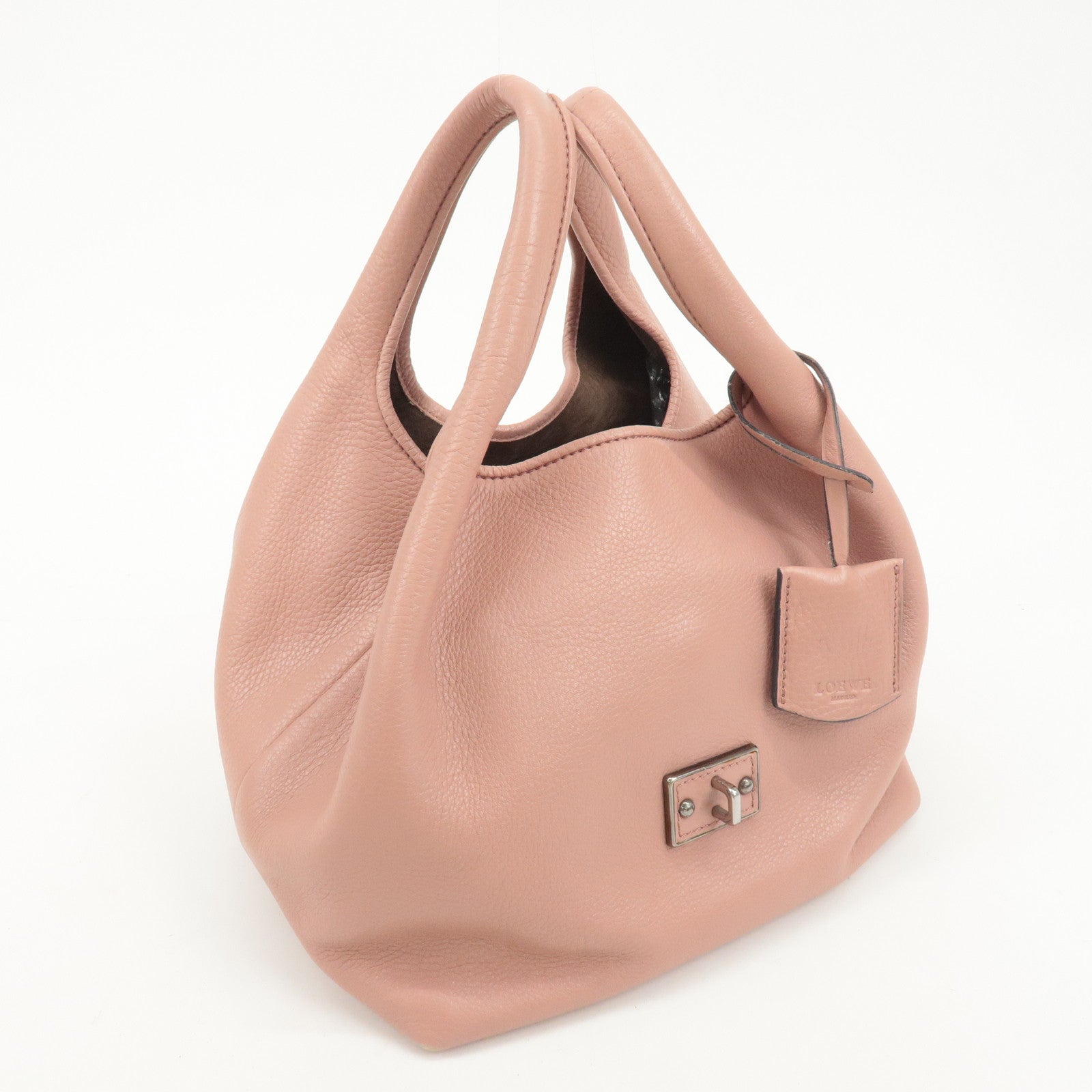 LOEWE Leather Karie PM Hand Bag Pink 10903 Used