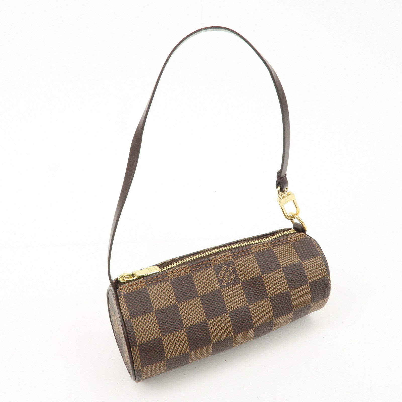 Louis Vuitton Damier Ebene Mini Pouch for Papillon Bag Brown Used