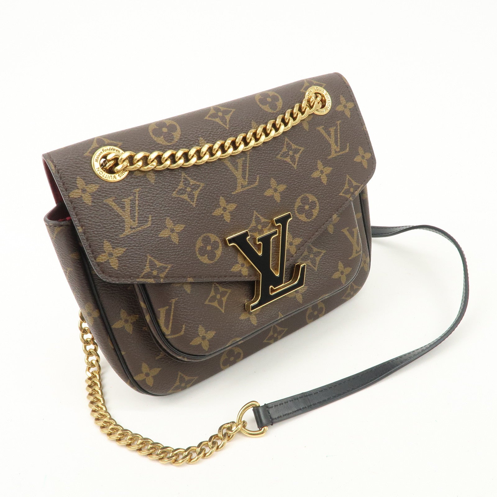 Louis Vuitton Monogram Passy Crossbody Chain Shoulder Bag M45592 Used