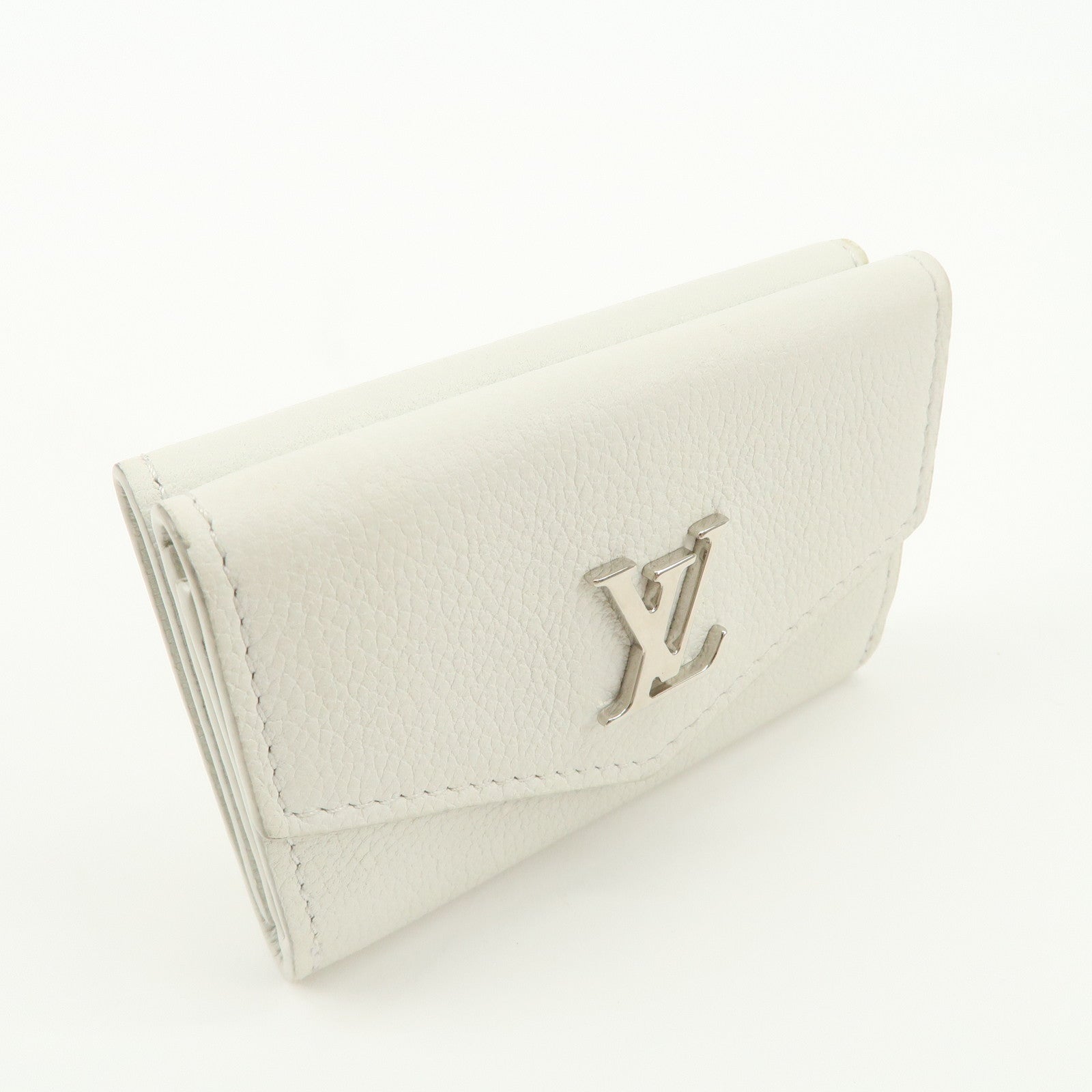Louis Vuitton Portefeuille Lock Mini Wallet White M68482 Used