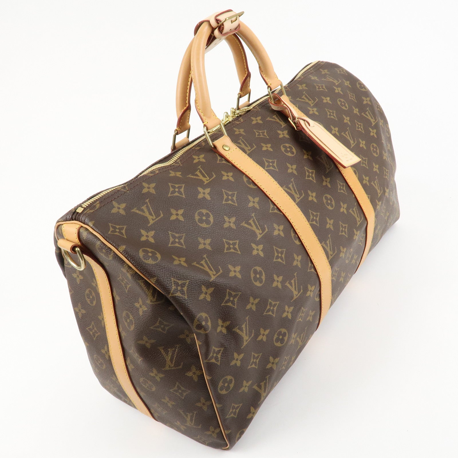 Louis Vuitton Monogram Keep All Bandouliere 50 Boston Bag M41416 Used
