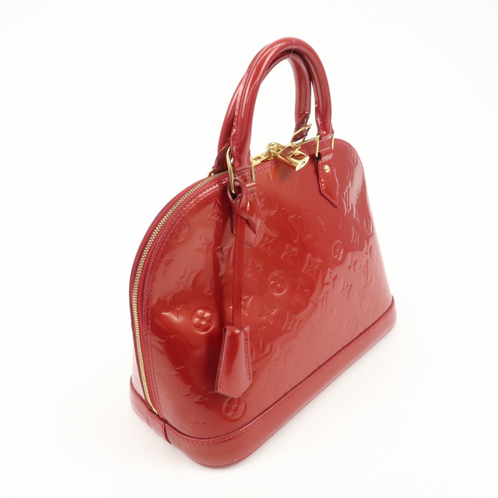 Louis Vuitton Monogram Vernis Alma PM Bag Pomme d'Amour M90096 Used